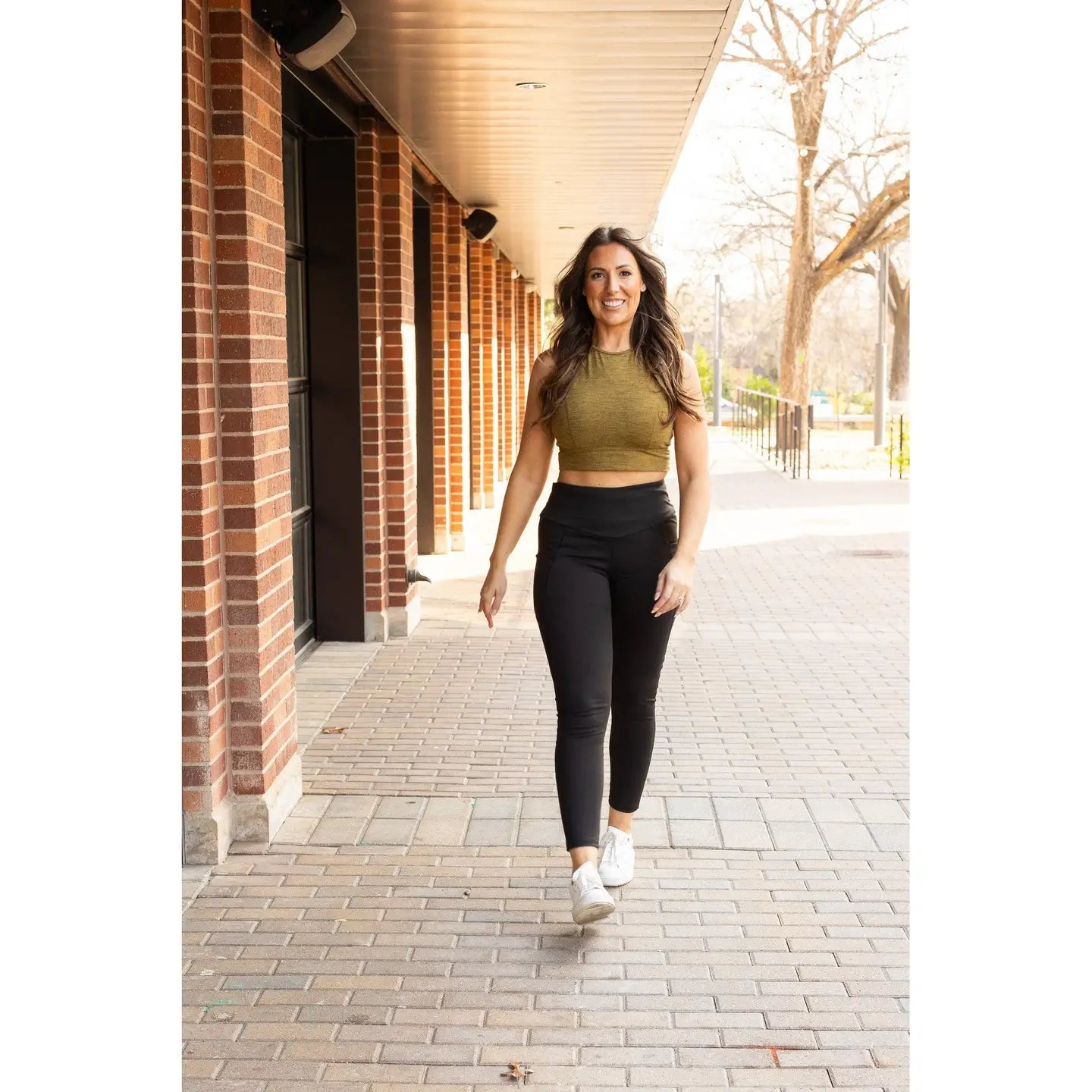 Tummy Control Full Length Leggings with Pocket