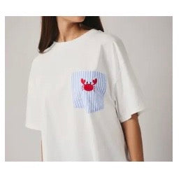 Crab Embroidery Tee 🦀