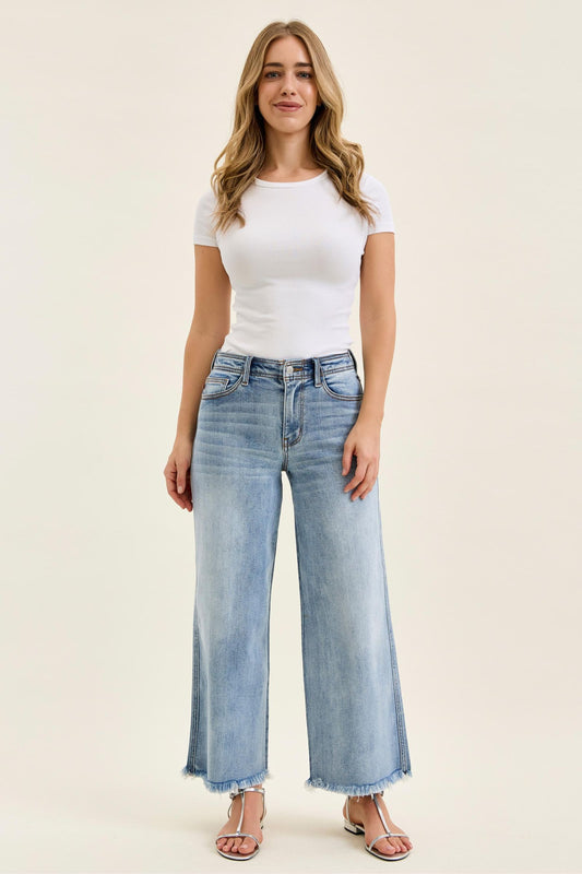 Ankle Wide Leg + Hollywood WB + Fray Hem Judy Blue