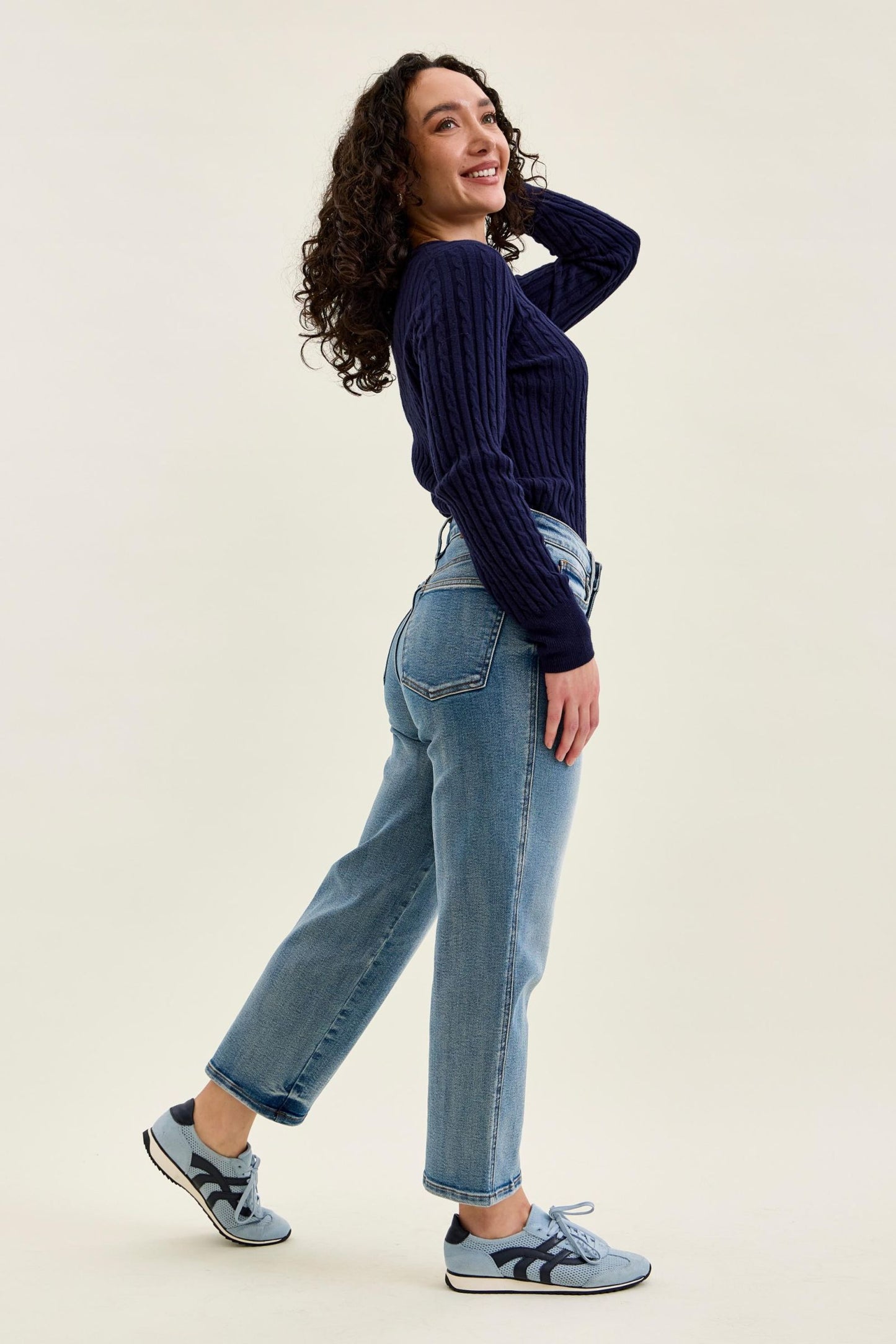 Petite PEGGY Ankle Straight Break Through Blue Judy Blue