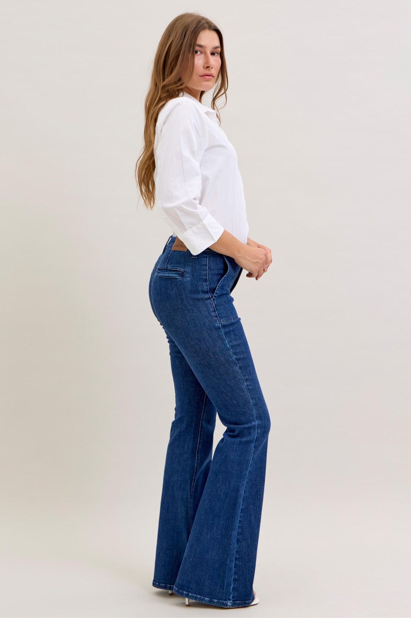 Judy Blue Flare With Patch Pockets