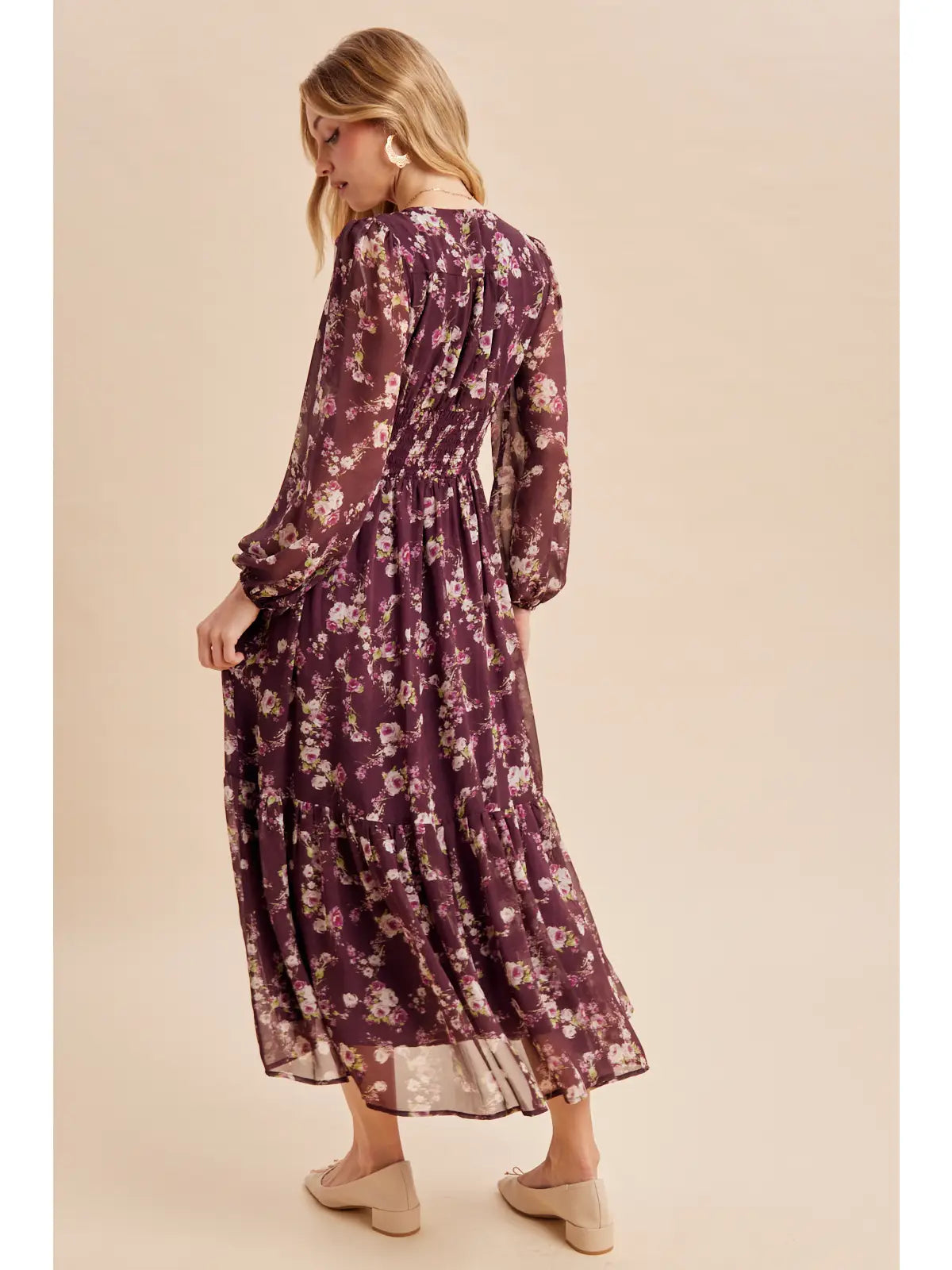 Smocked Floral Maxi Dress