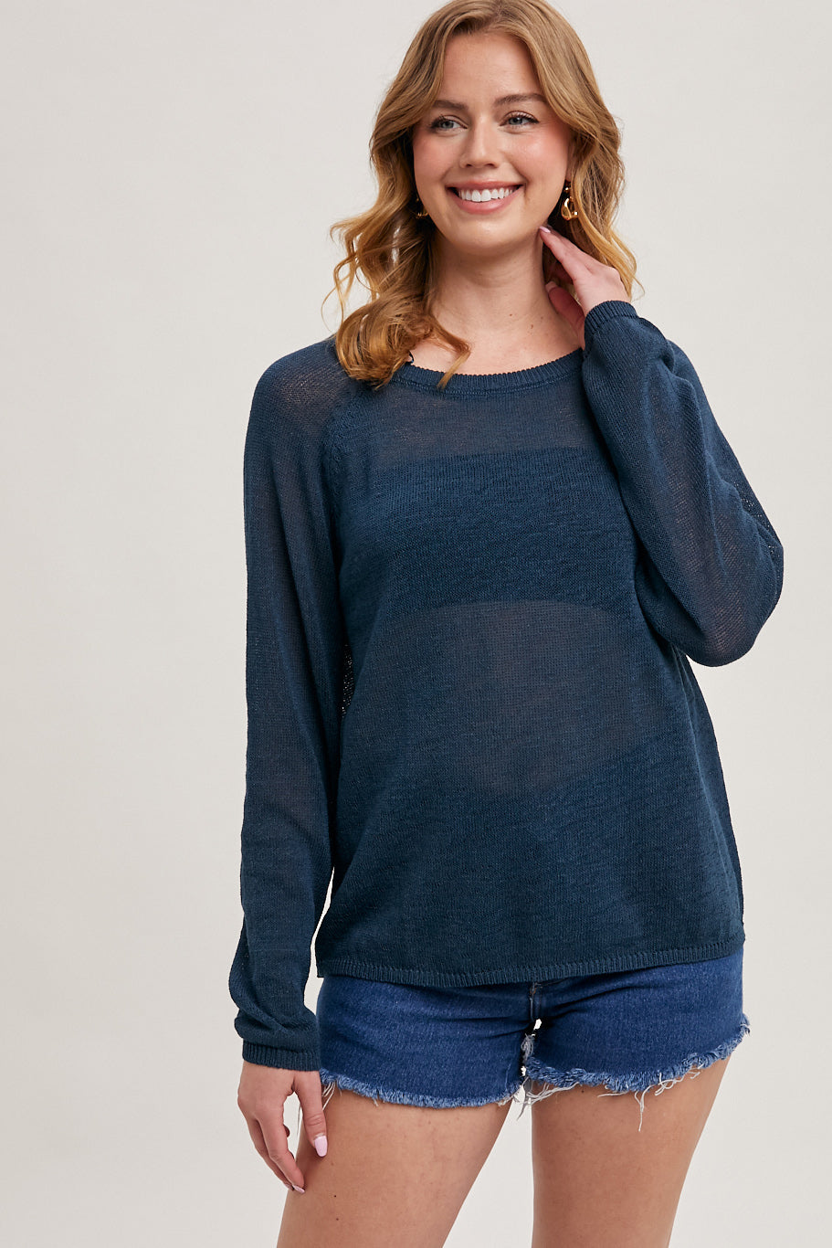 Spring Sheer Knit Sweater 💙