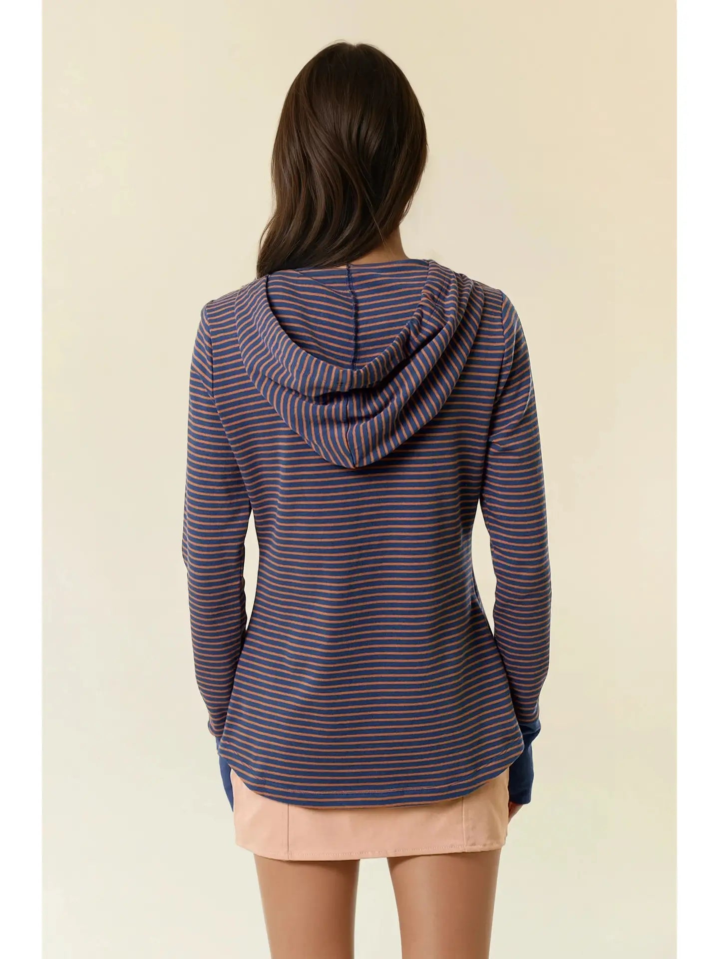 Henley Ribbed Hood Top (Teal) ✨