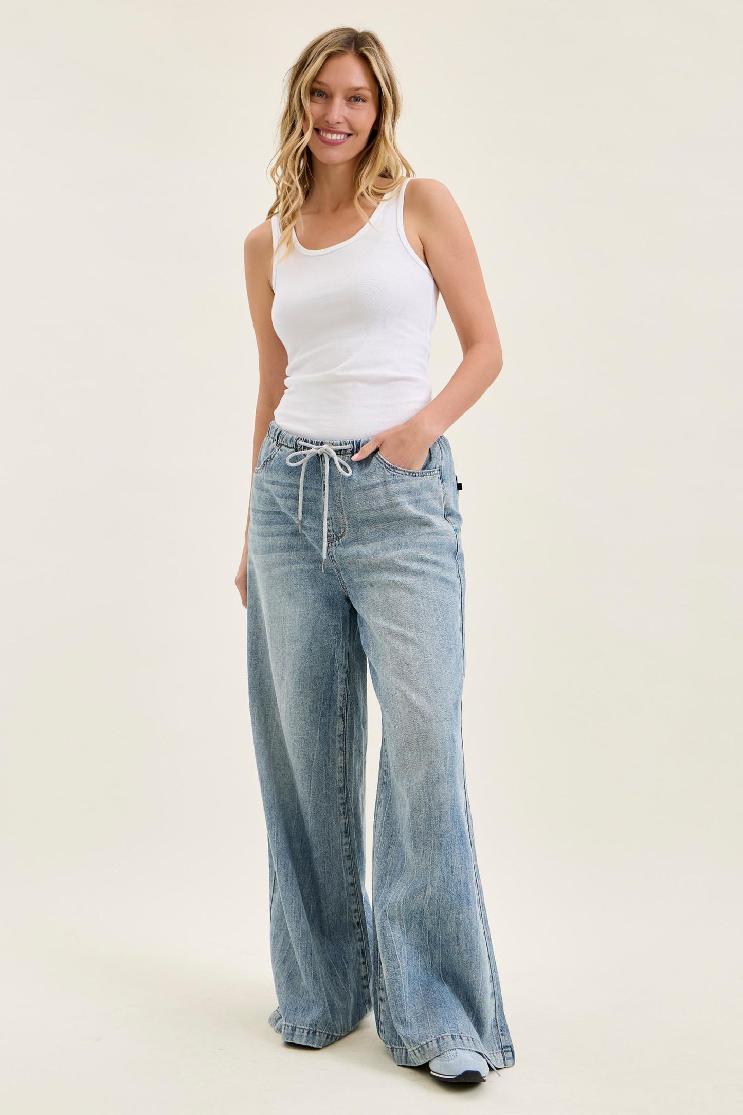 Palazzo Featherweight w/ Drawcord Judy Blue