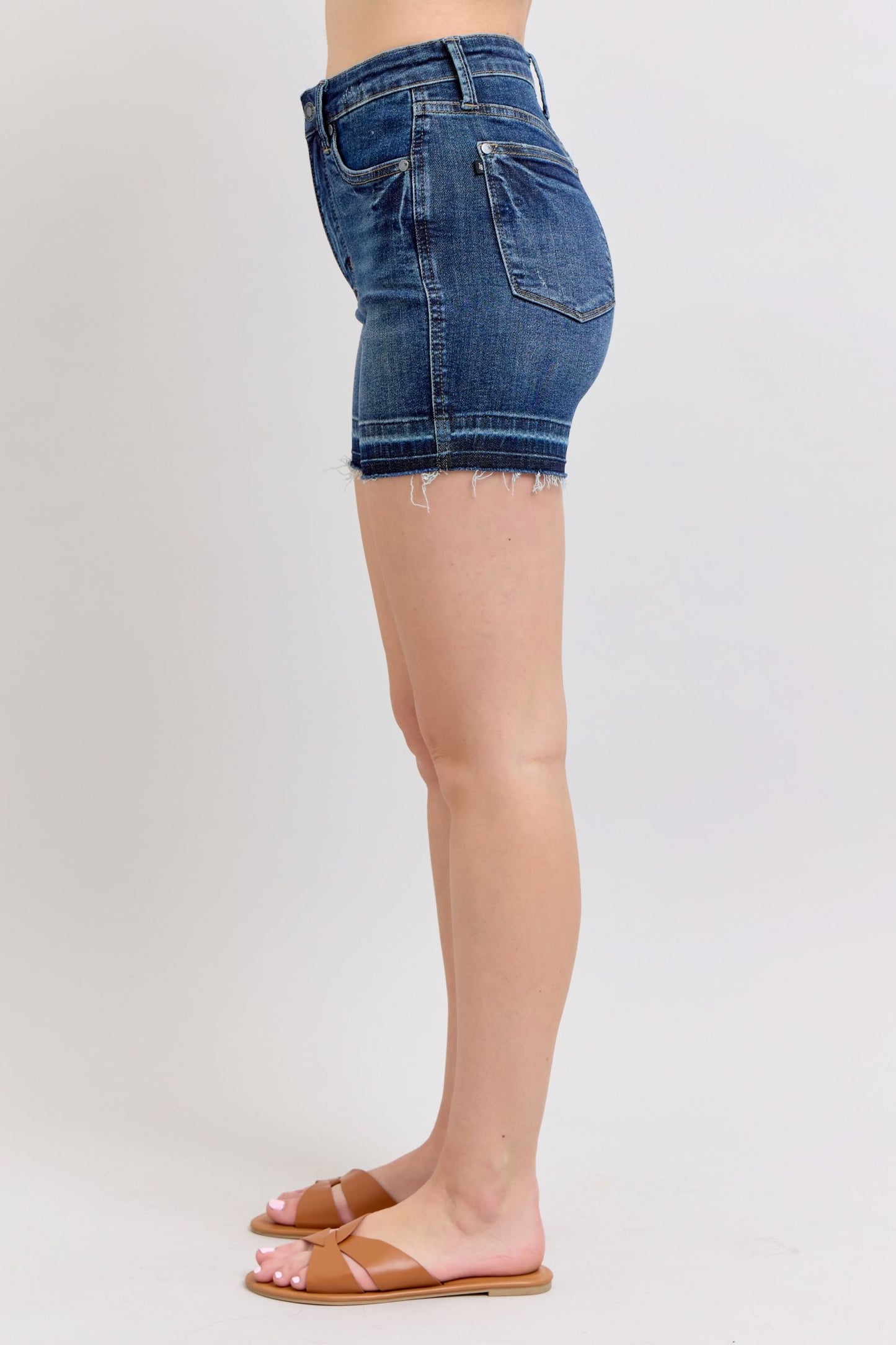 Tummy Control Destroy Release Hem Judy Blue Shorts