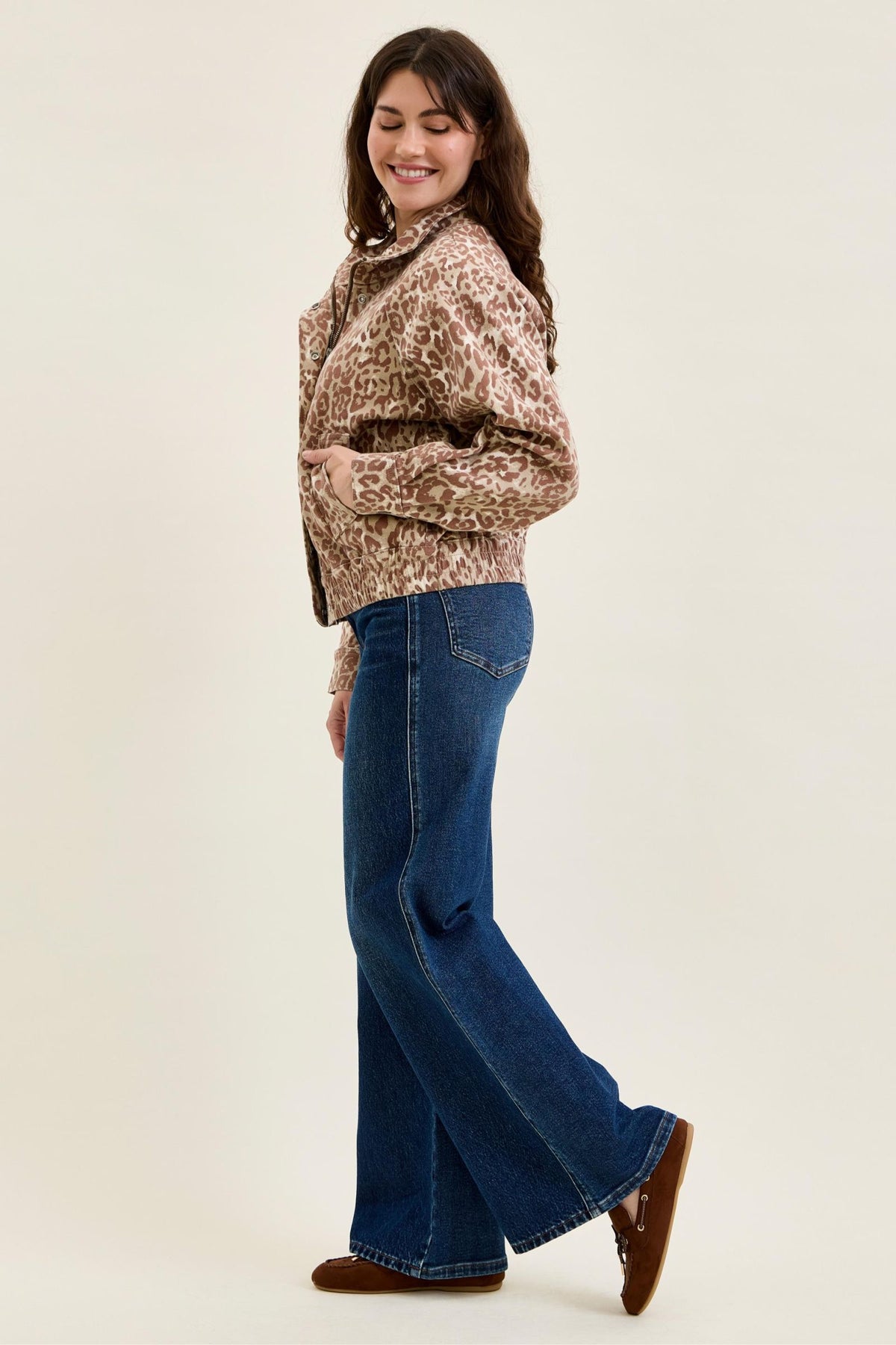 Winter Leopard Bomber Jacket Judy Blue 🤎