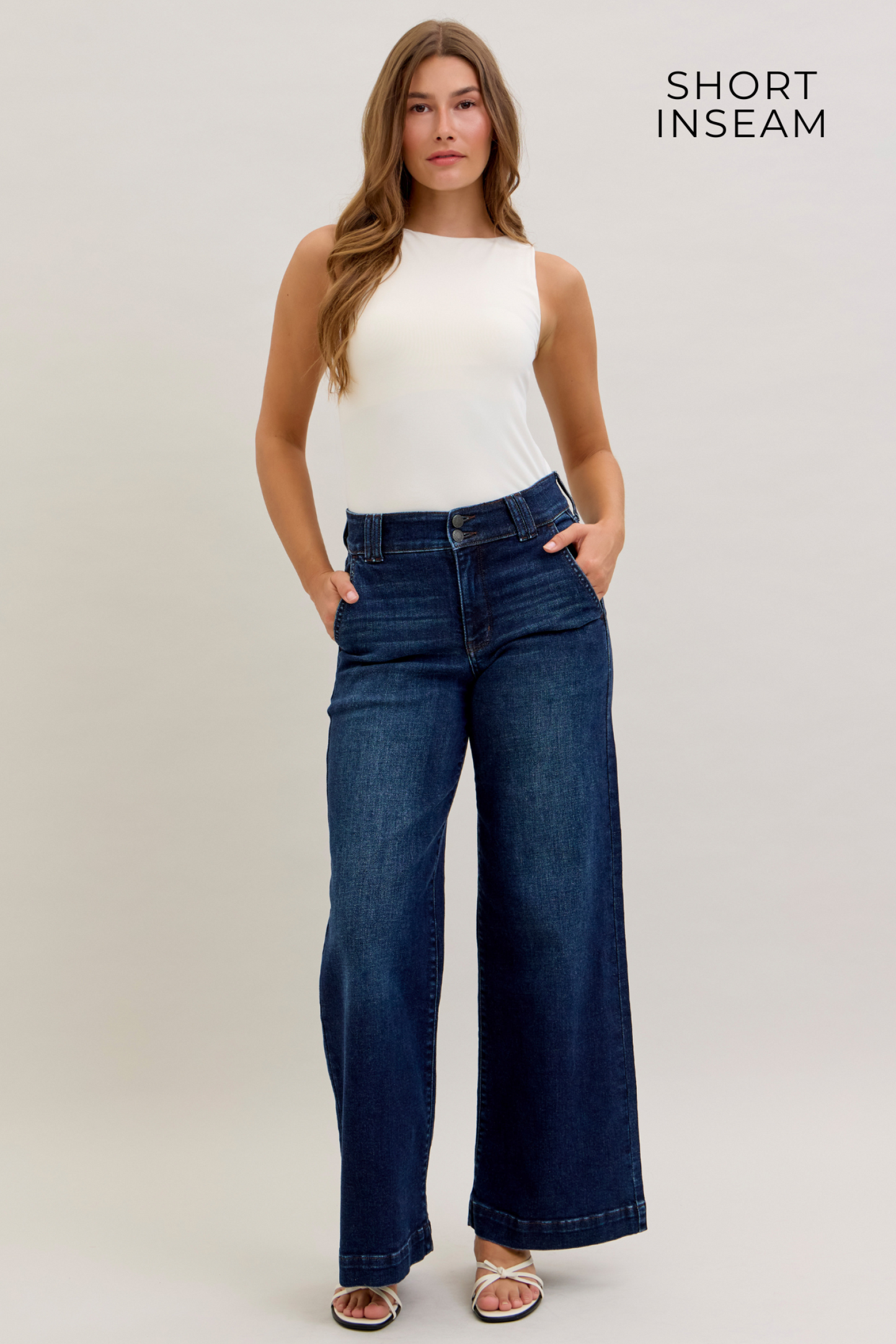 Trouser Wide Leg Judy Blue (Short Inseam)