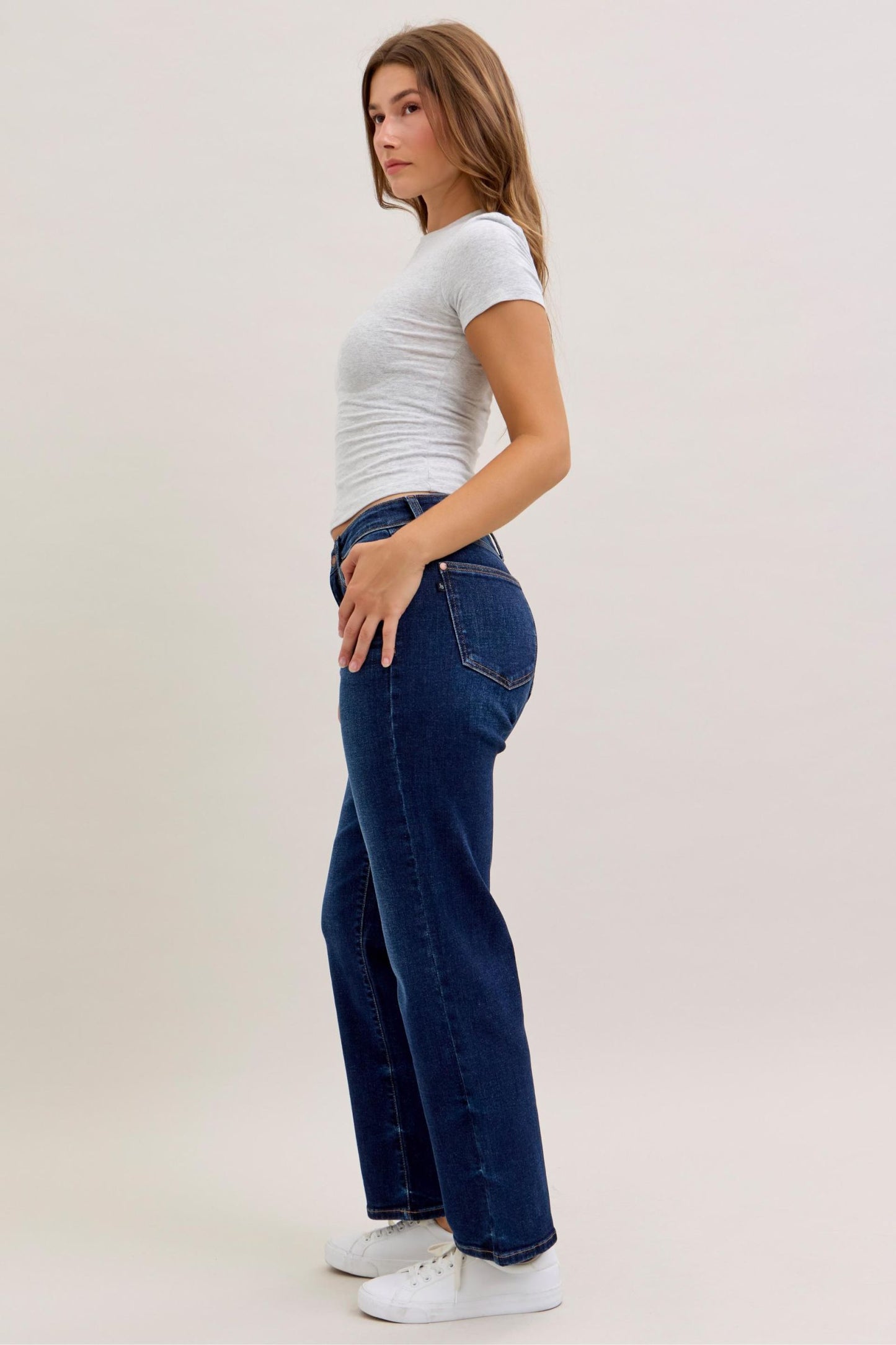 Midrise Straight Judy Blue (Short Inseam)