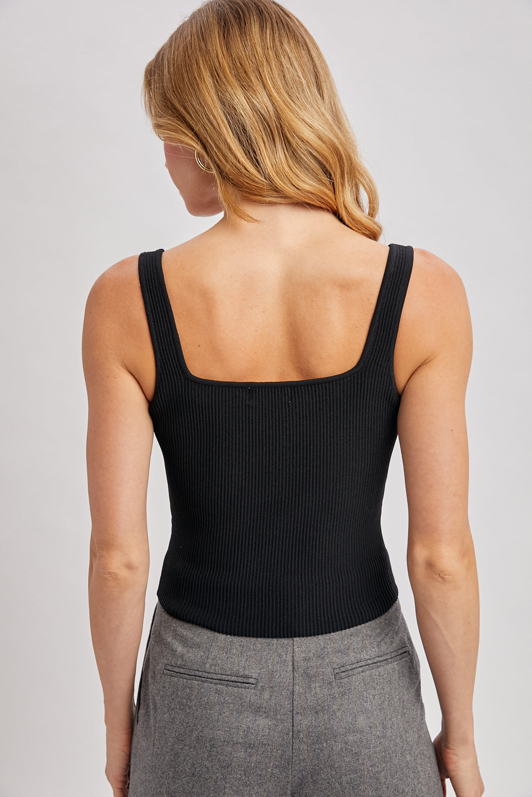 Sweetheart Neck Tank (Black)
