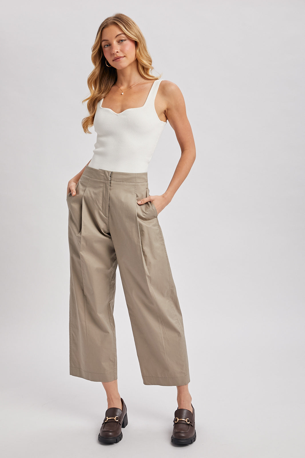 Sweetheart Neck Tank (Ivory)
