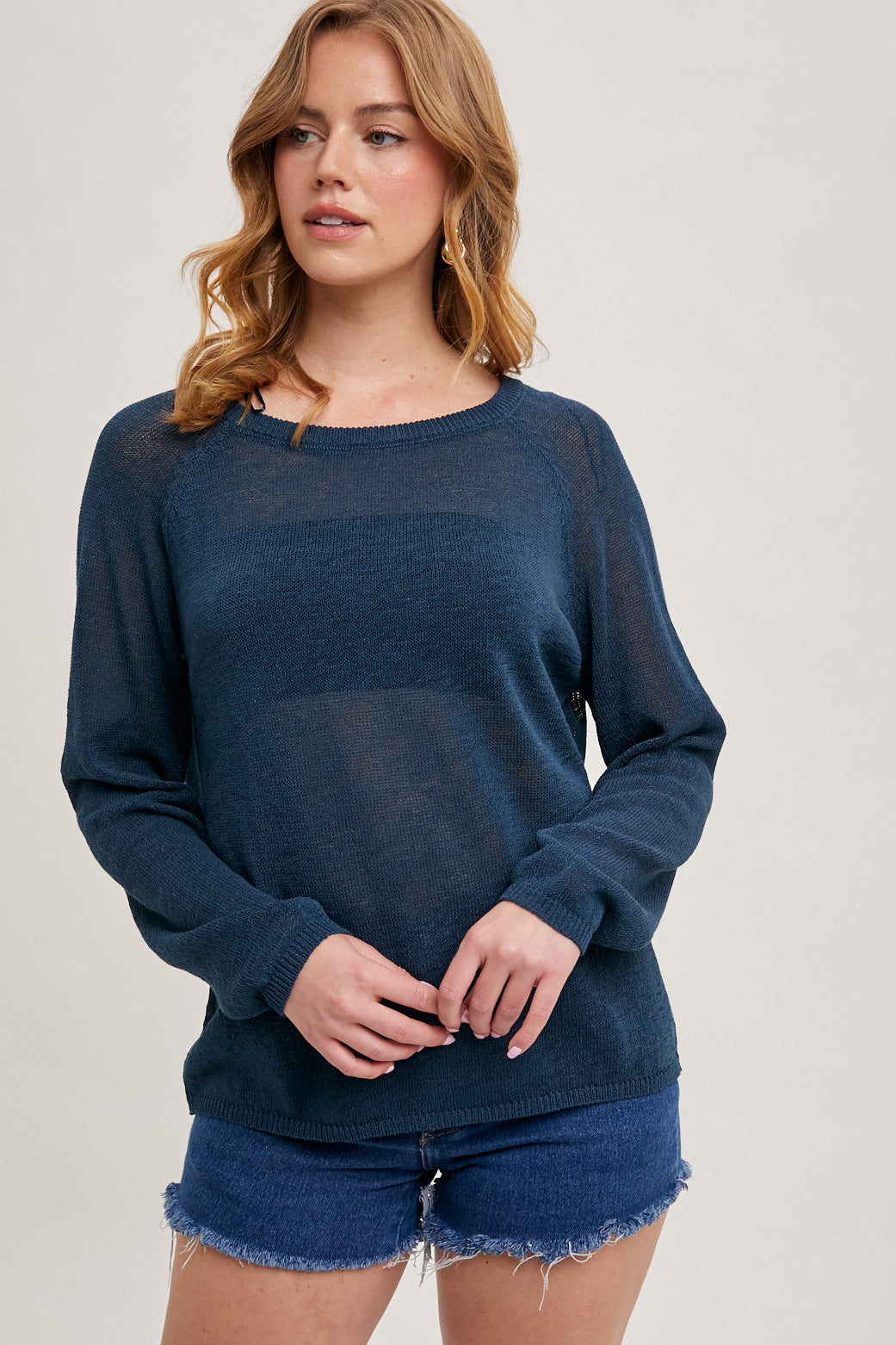 Spring Sheer Knit Sweater 💙