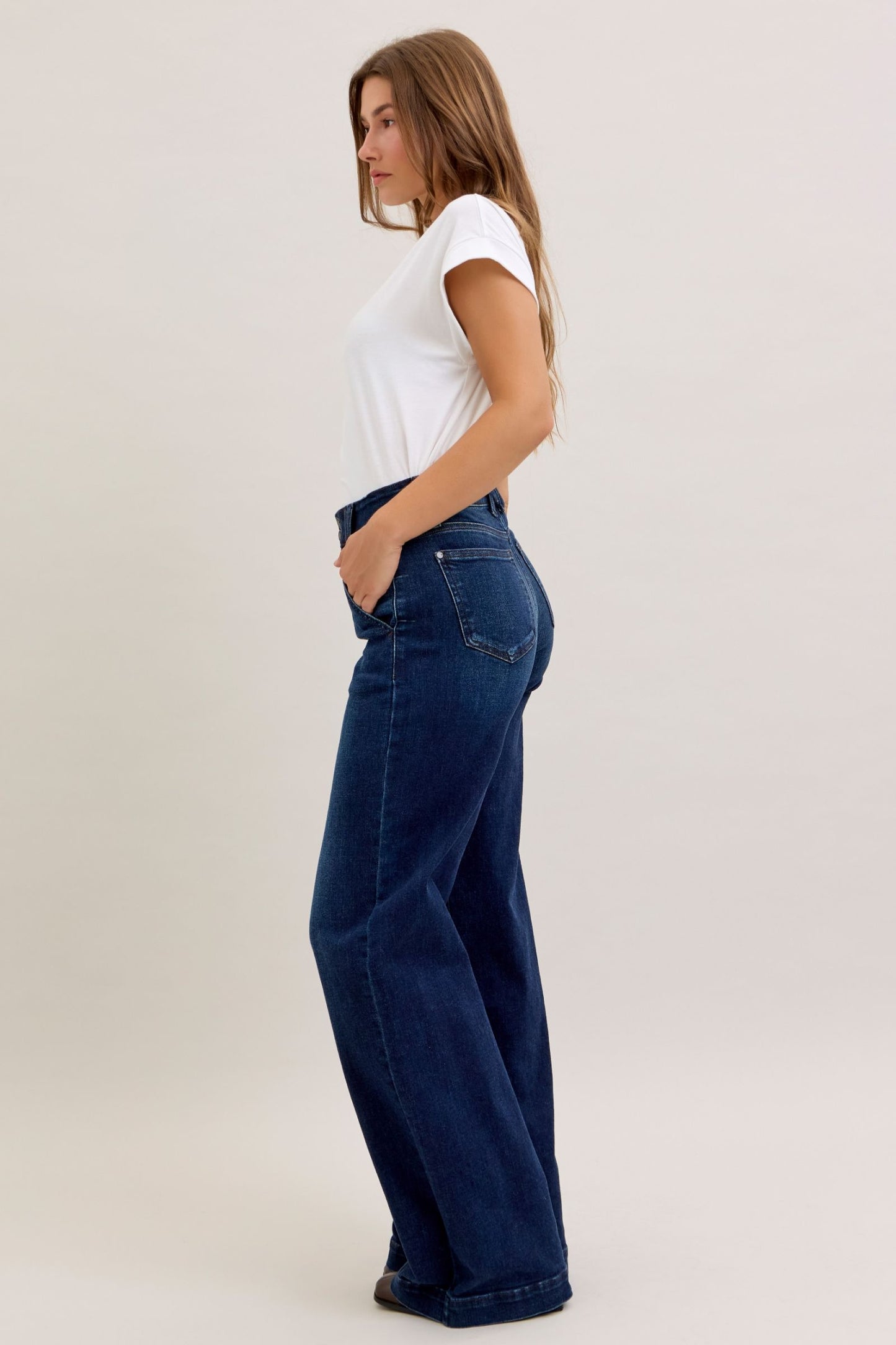 Trouser Wide Leg Judy Blue (Long Inseam)