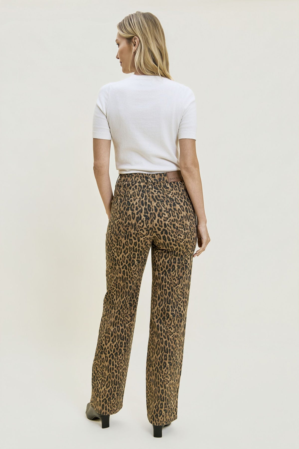 Leopard Tummy Control Classic Straight Judy Blue