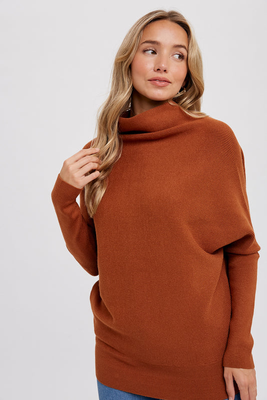 Slouch Neck Dolman Pullover 🤎