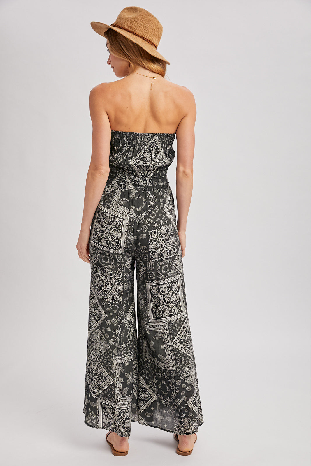 Border Print Jumpsuit