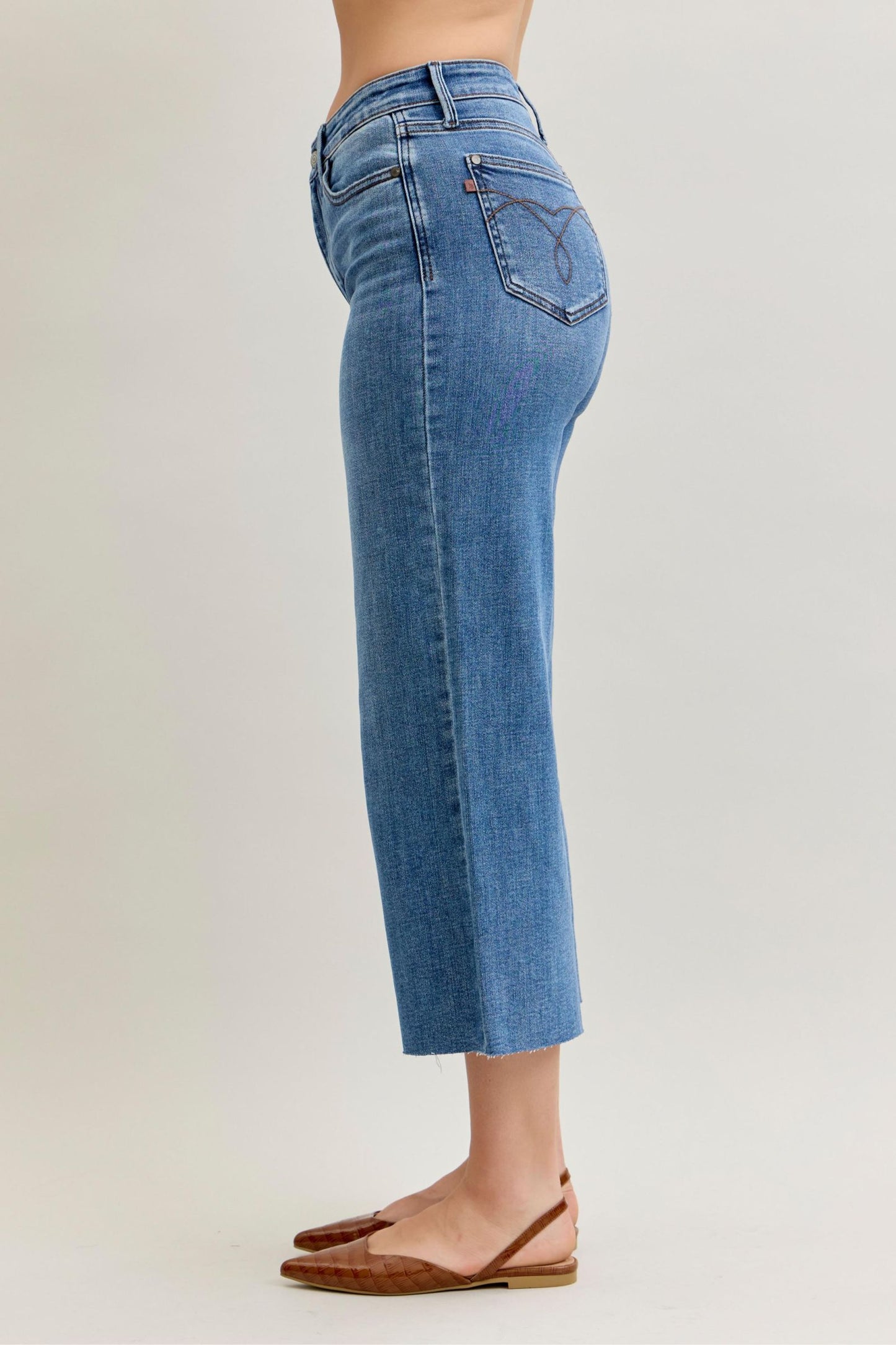 Wide Crop Classic Raw Hem Judy Blue
