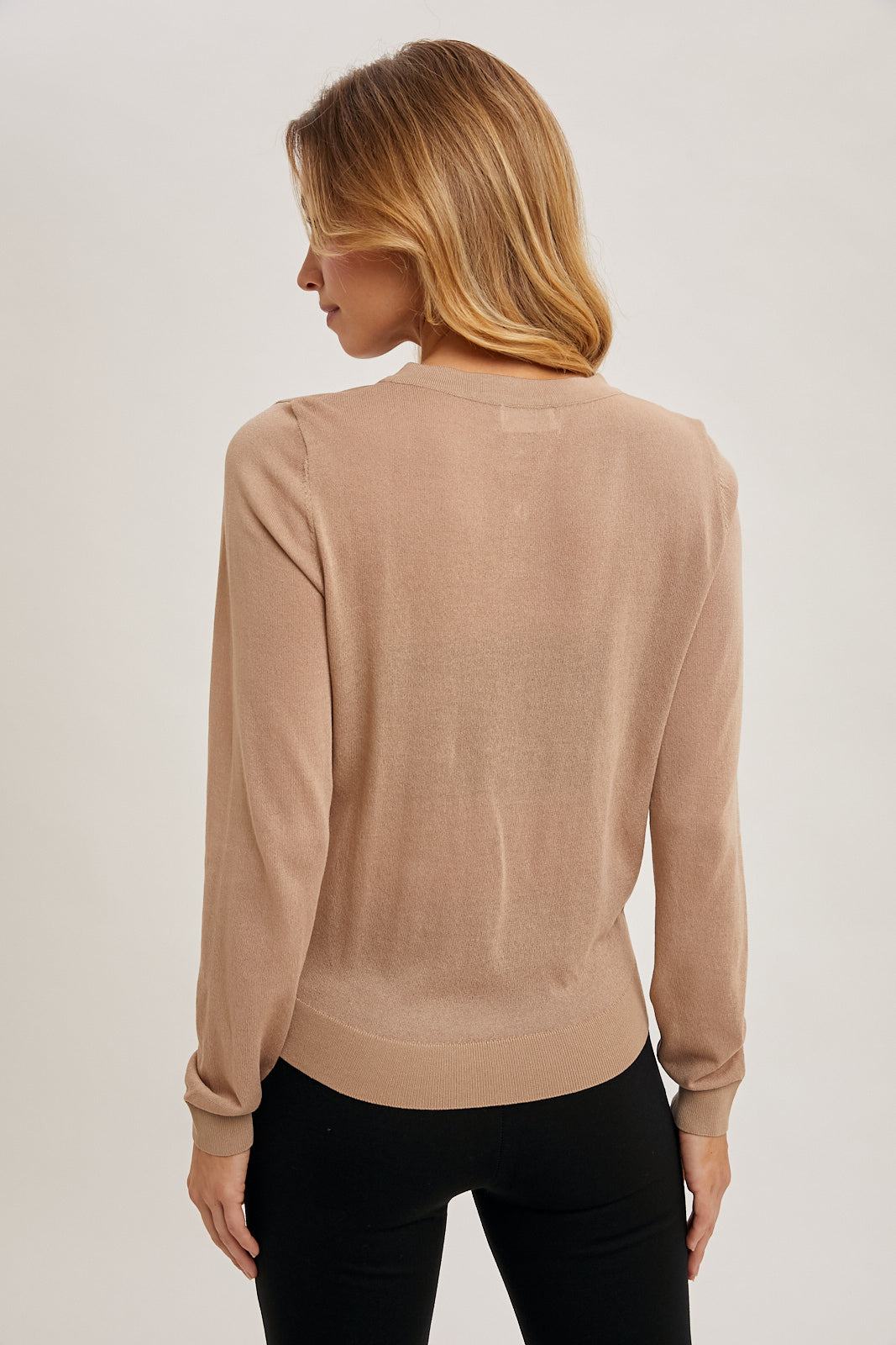 Henley Knit Shirt (Latte)