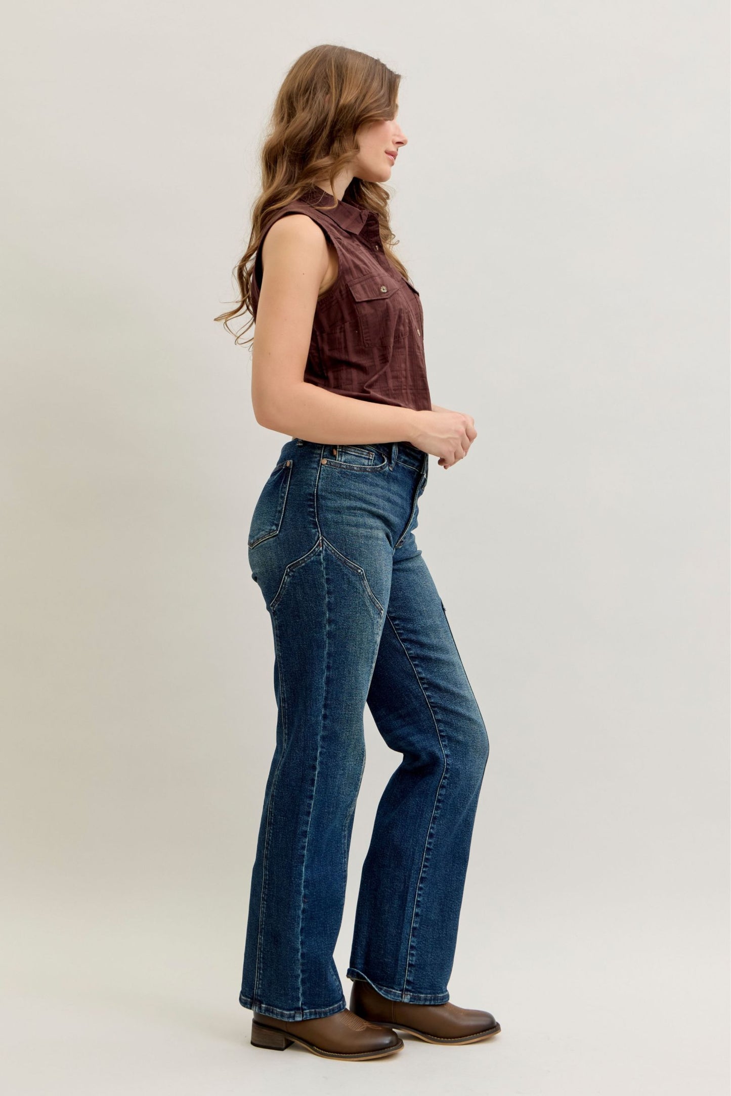 Straight Western Seam Detail Judy Blue