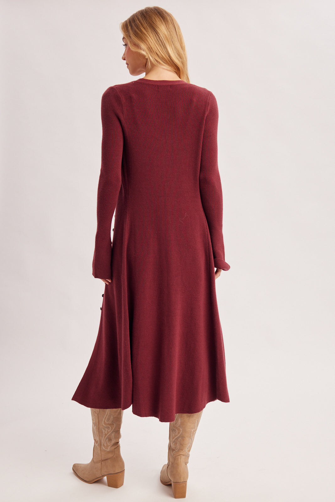 Signature Cardigan Dress ✨(Wine)