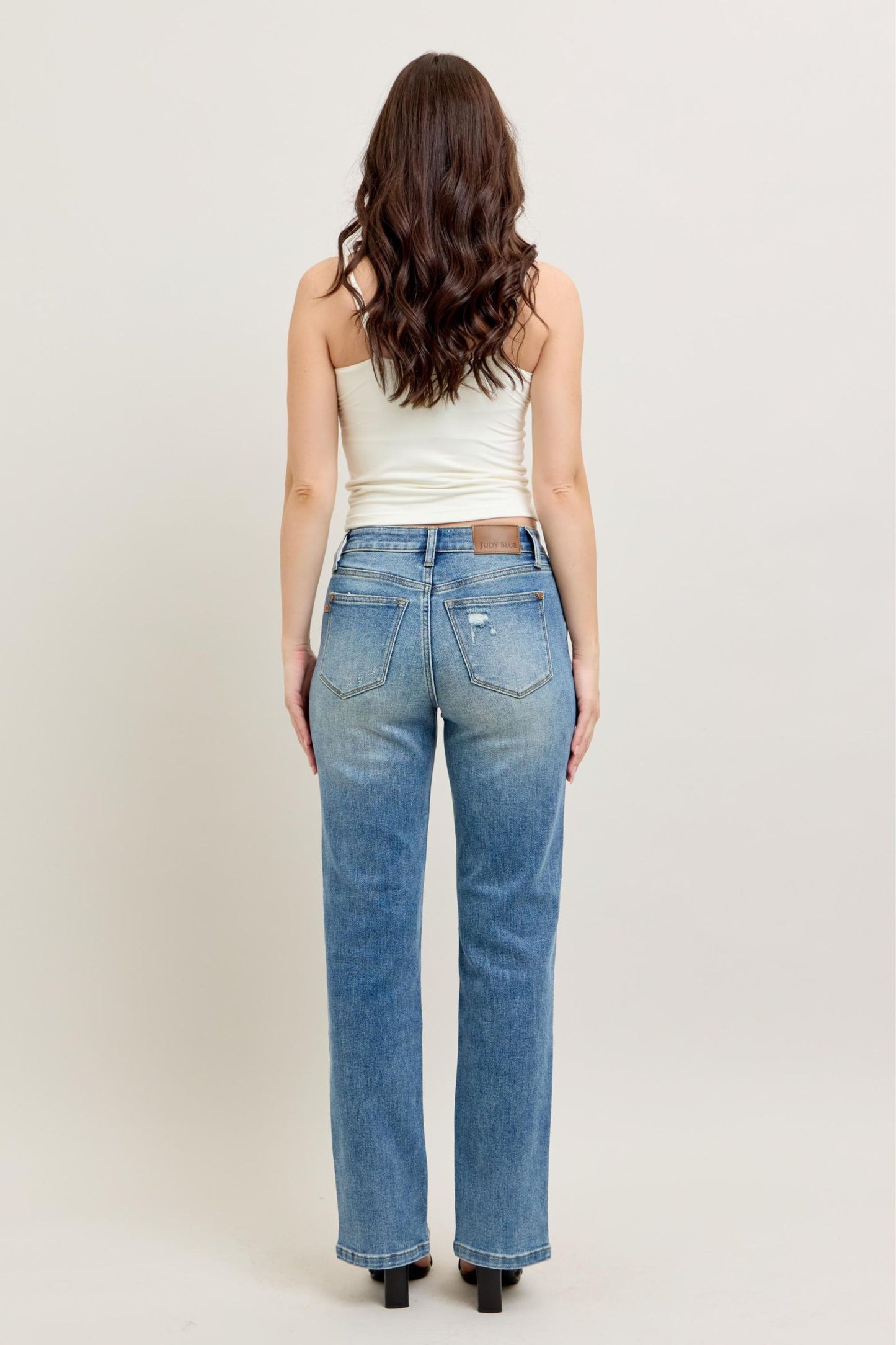Vintage Wash Front Seam & Slit Straight Judy Blue