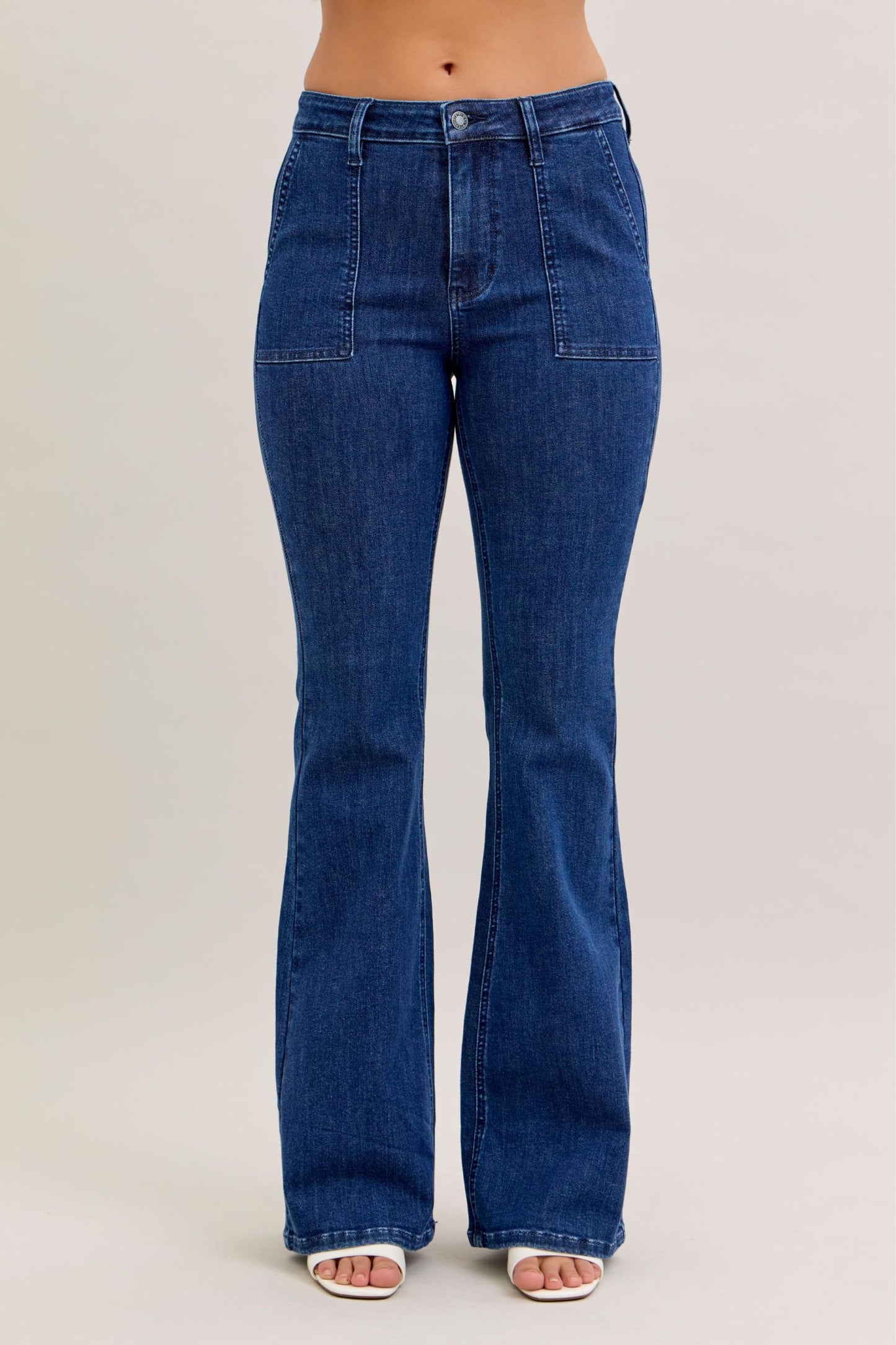 Judy Blue Flare With Patch Pockets