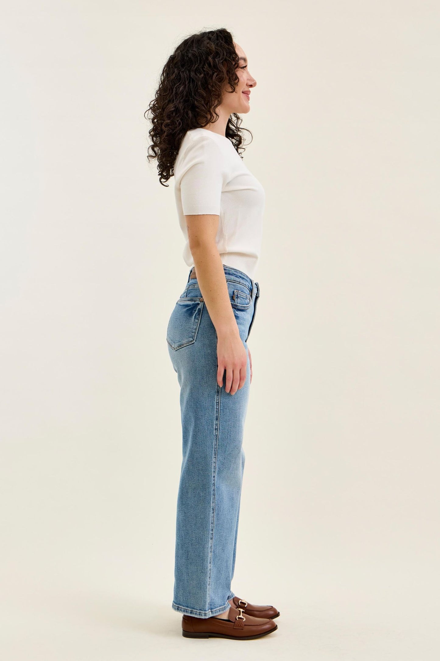 Petite Tummy Control Vintage Wash Straight Judy Blue