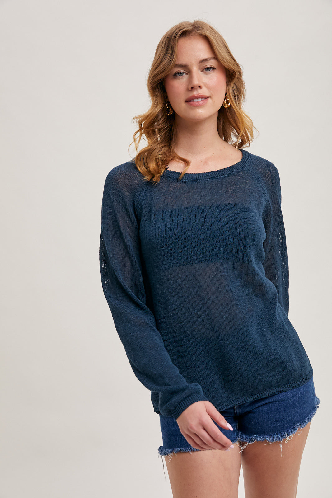 Spring Sheer Knit Sweater 💙
