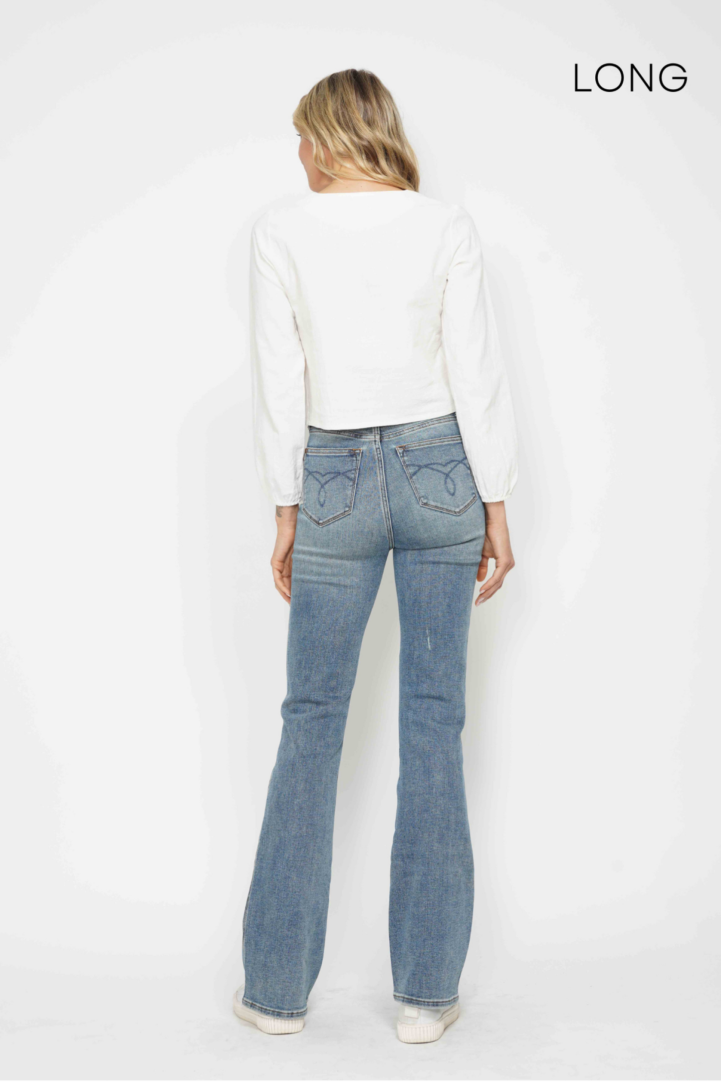 Tummy Control Long Inseam Embroidered Bootcut Judy Blue *runs small, size up