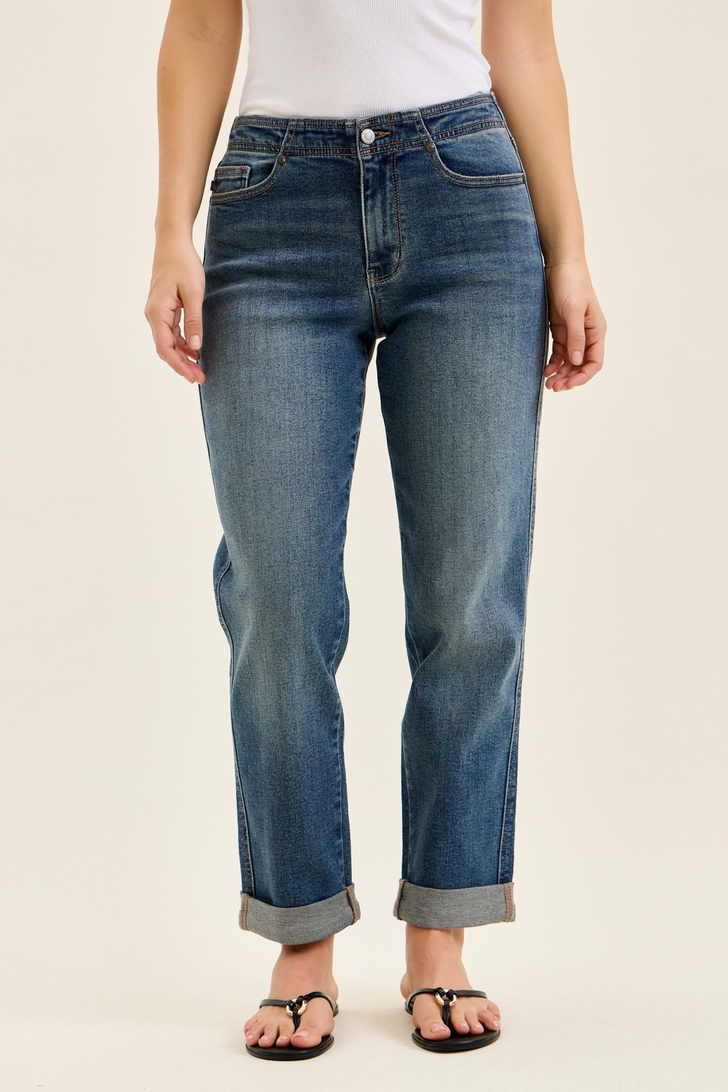 Boyfriend w/ Adjustable Back Tab + Hollywood WB Judy Blue