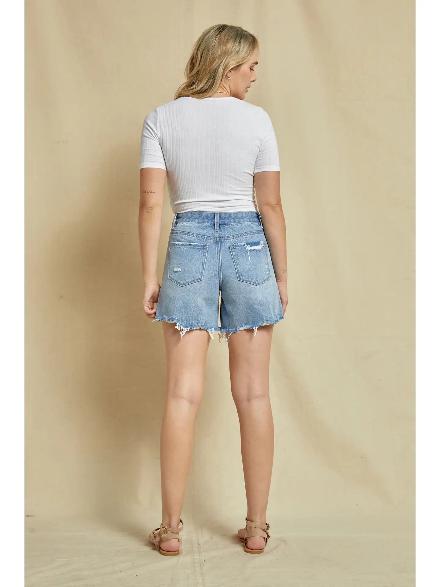 Mica Boyfriend Midi Shorts