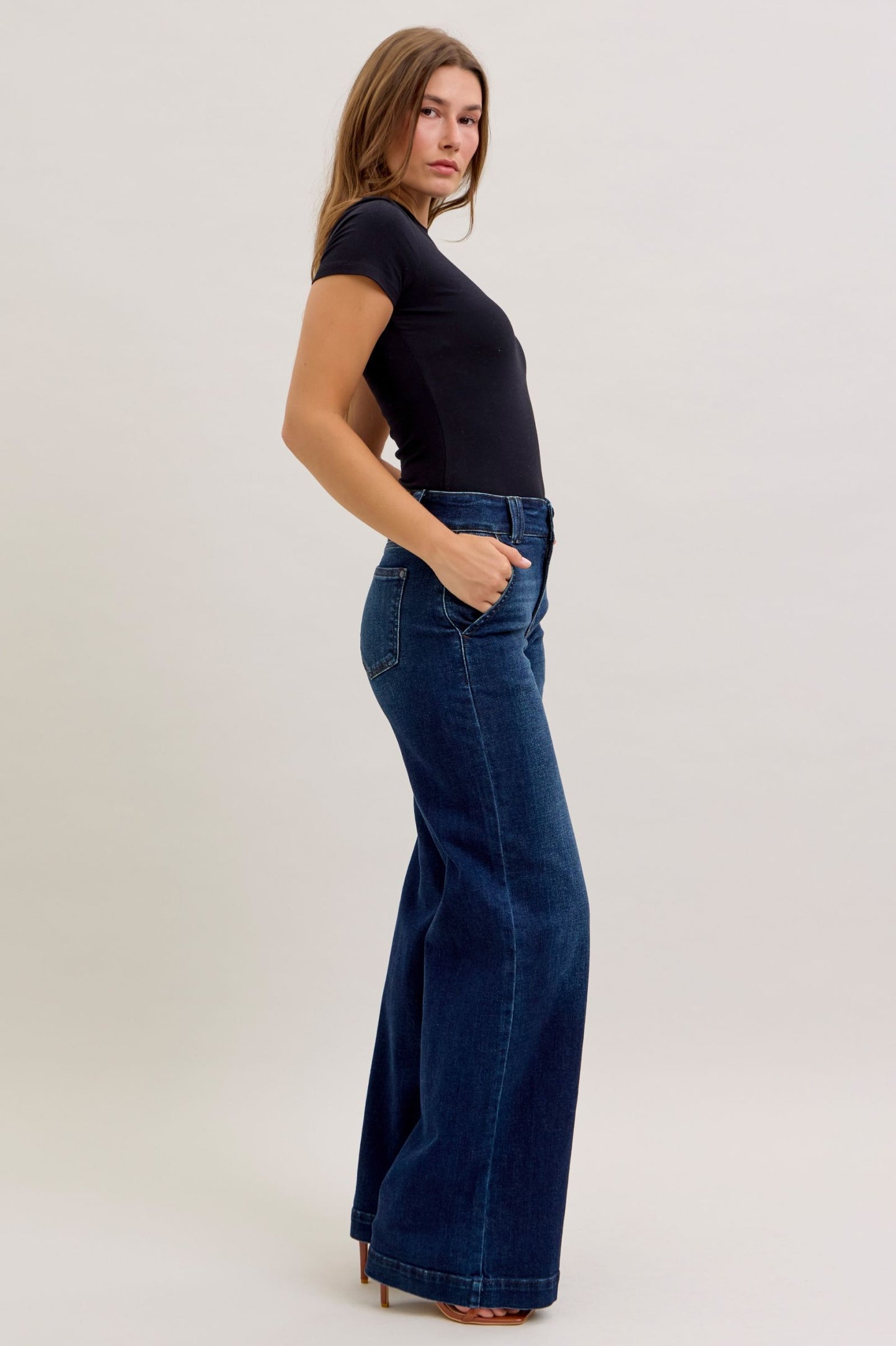 Trouser Wide Leg Judy Blue (Regular Inseam)