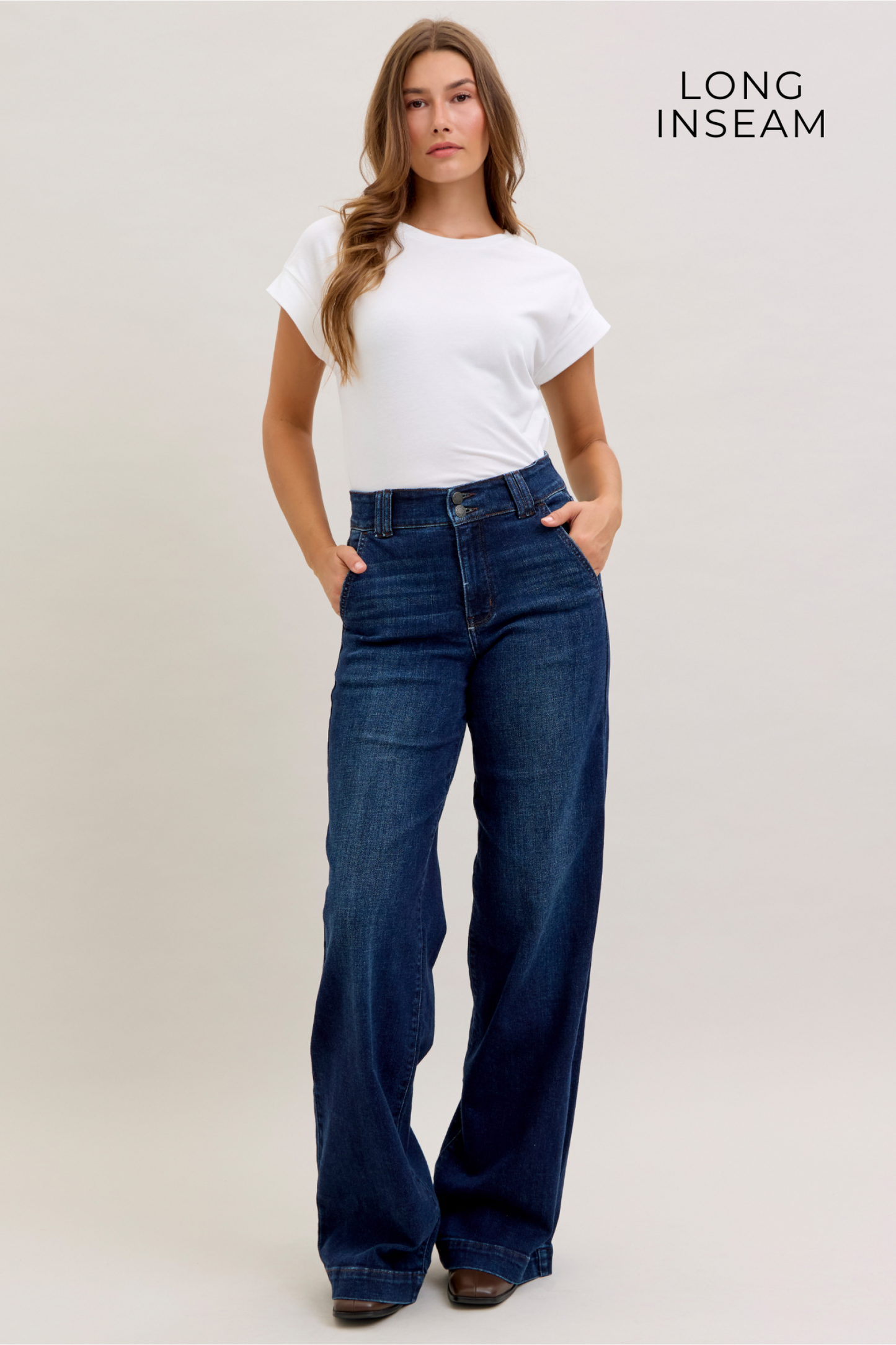 Trouser Wide Leg Judy Blue (Long Inseam)