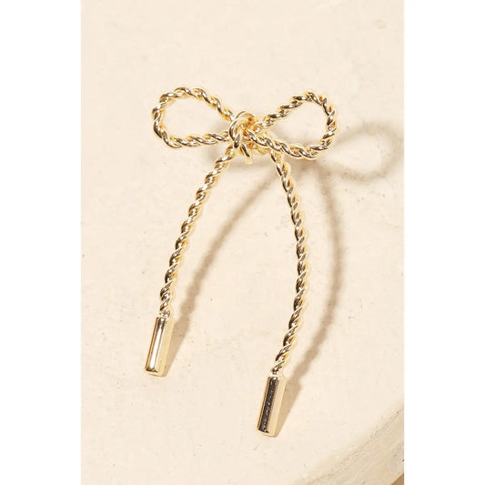 Twisted Bow Tie Earrings