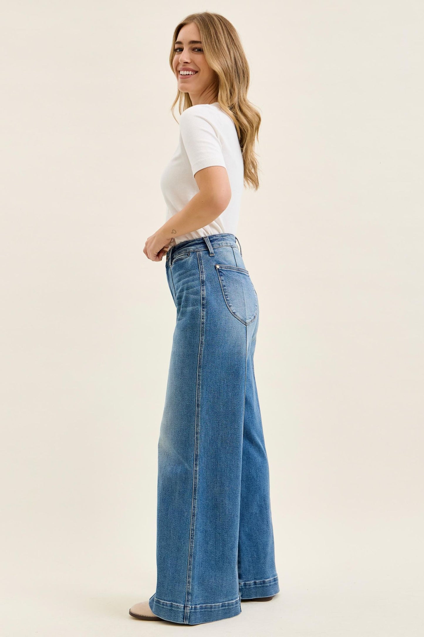 LIZA Palazzo w/ Shield Pockets Judy Blue (Long Inseam)