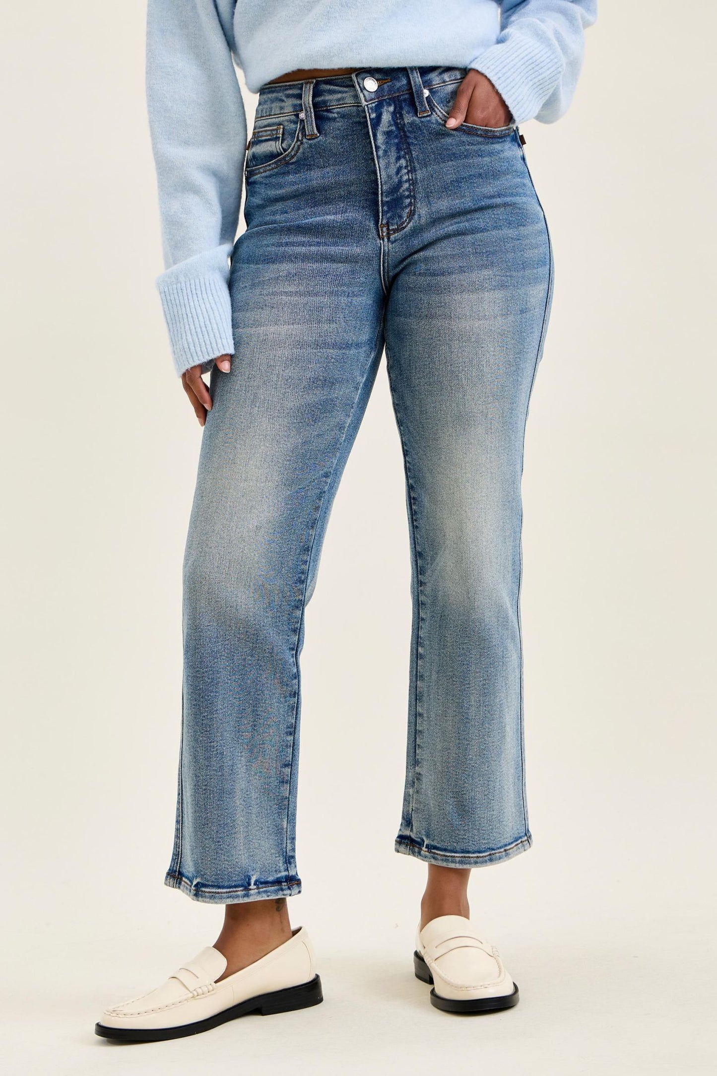 PEGGY Ankle Straight Break Through Blue Judy Blue