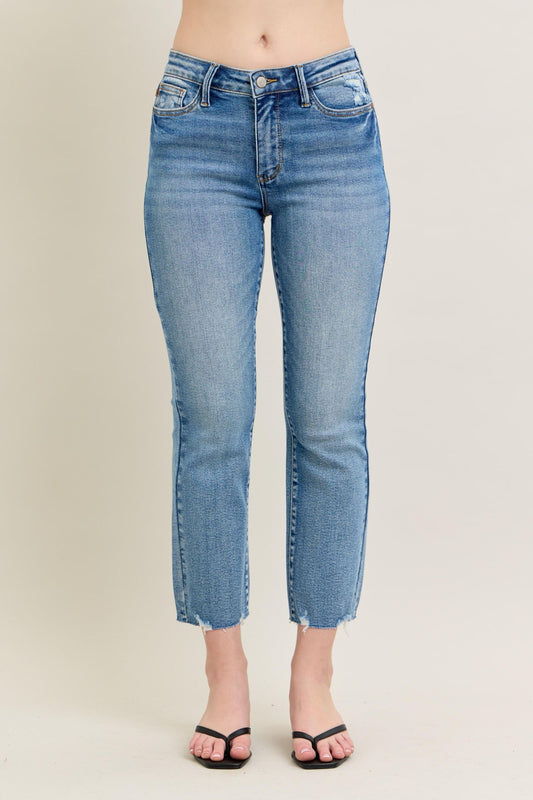 Vintage Wash Destroy Hem Judy Blue Kick Flare 💙