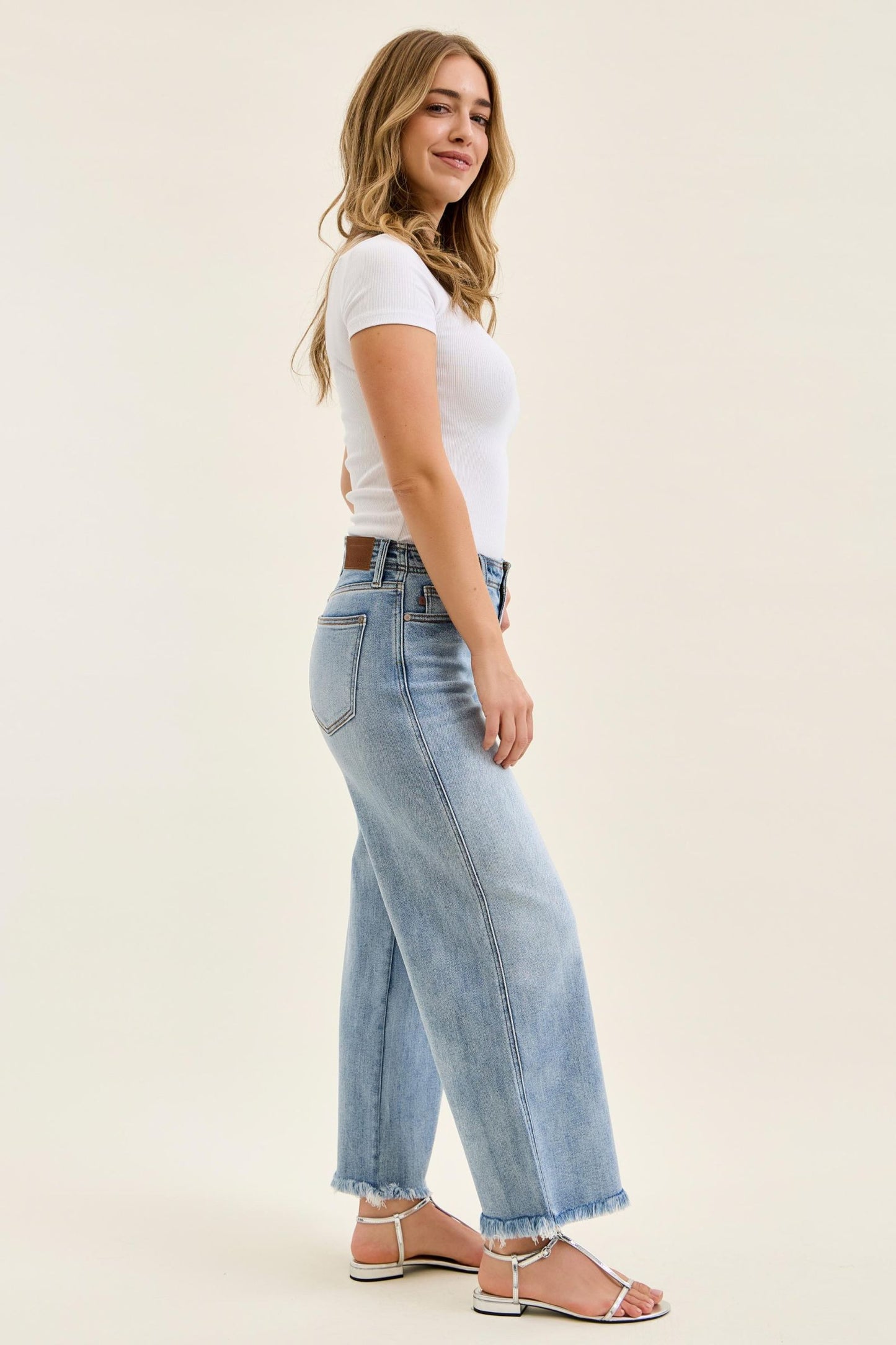 Ankle Wide Leg + Hollywood WB + Fray Hem Judy Blue
