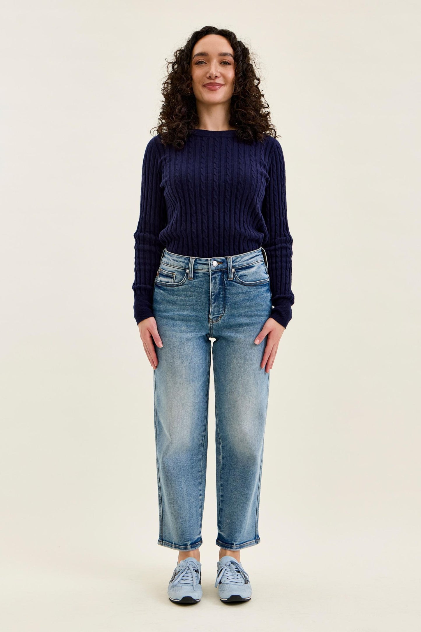 Petite PEGGY Ankle Straight Break Through Blue Judy Blue