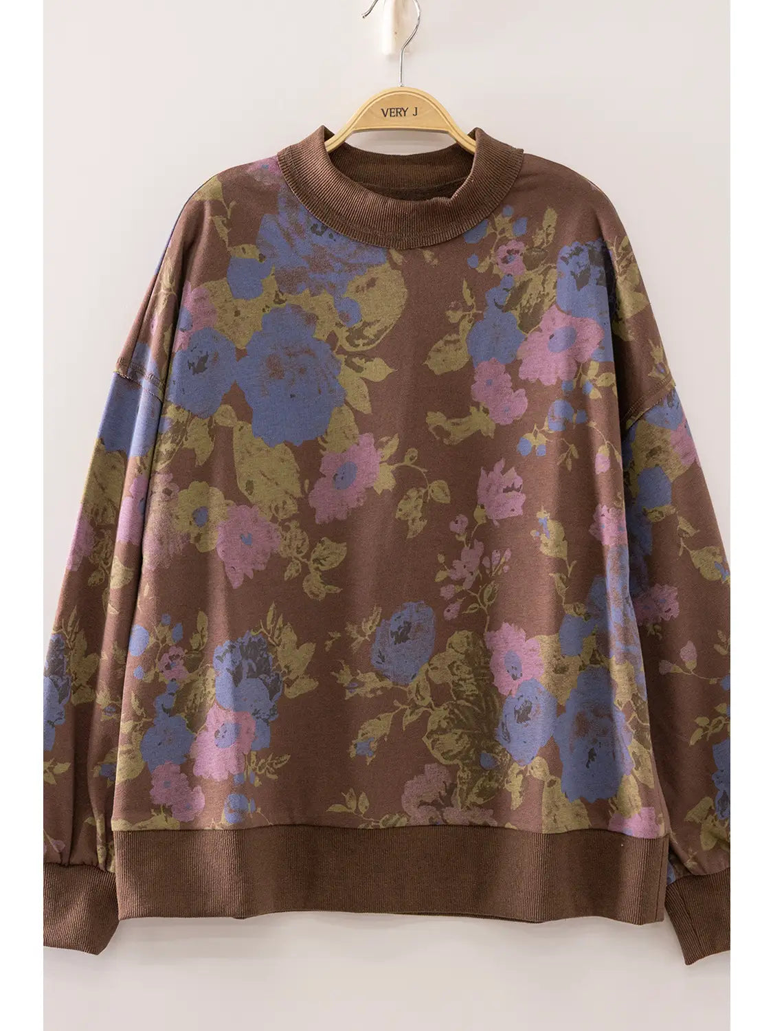 Floral Print Sweatshirt 🤎