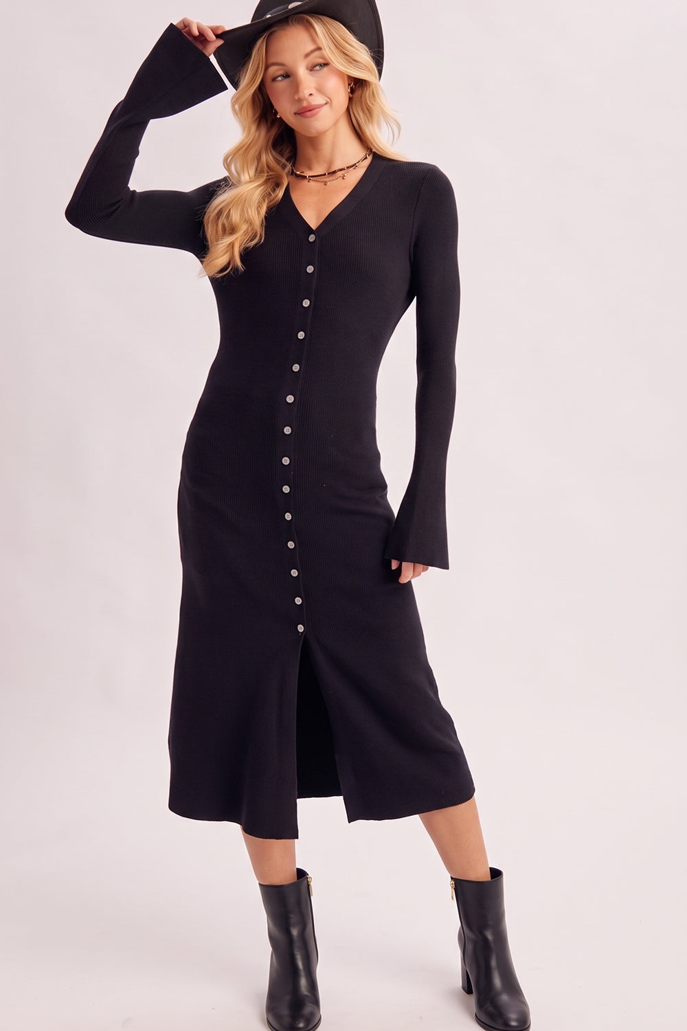 Signature Cardigan Dress ✨(Black)