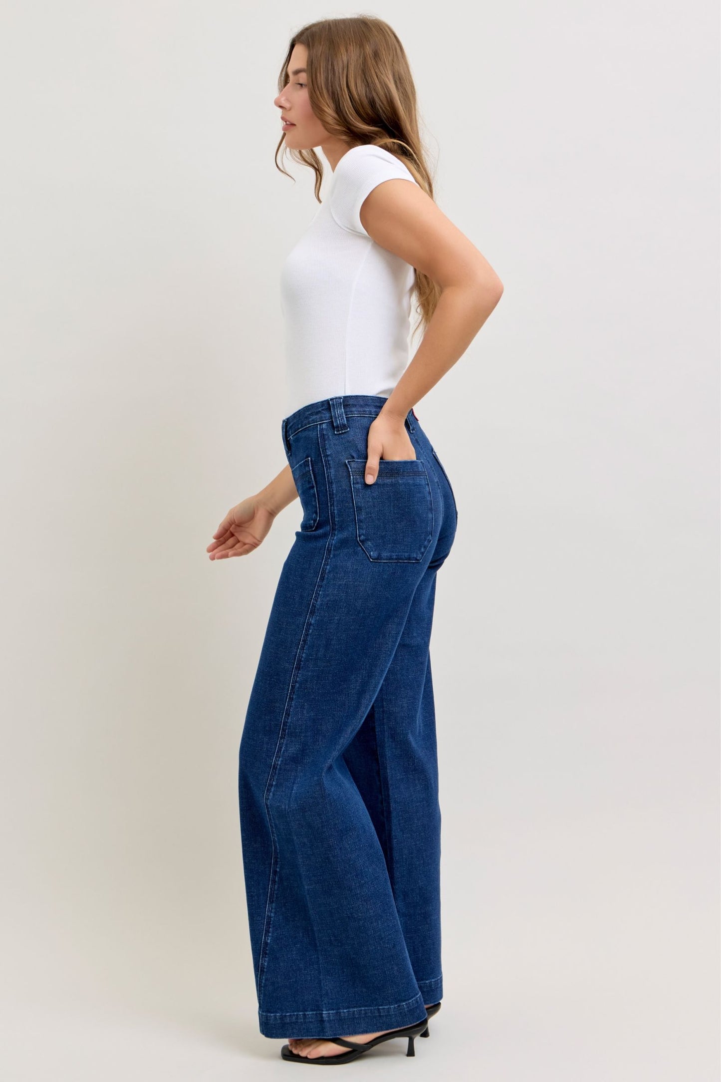 Retro Wide W/ Patch Pkts & Twisted Seam Judy Blue