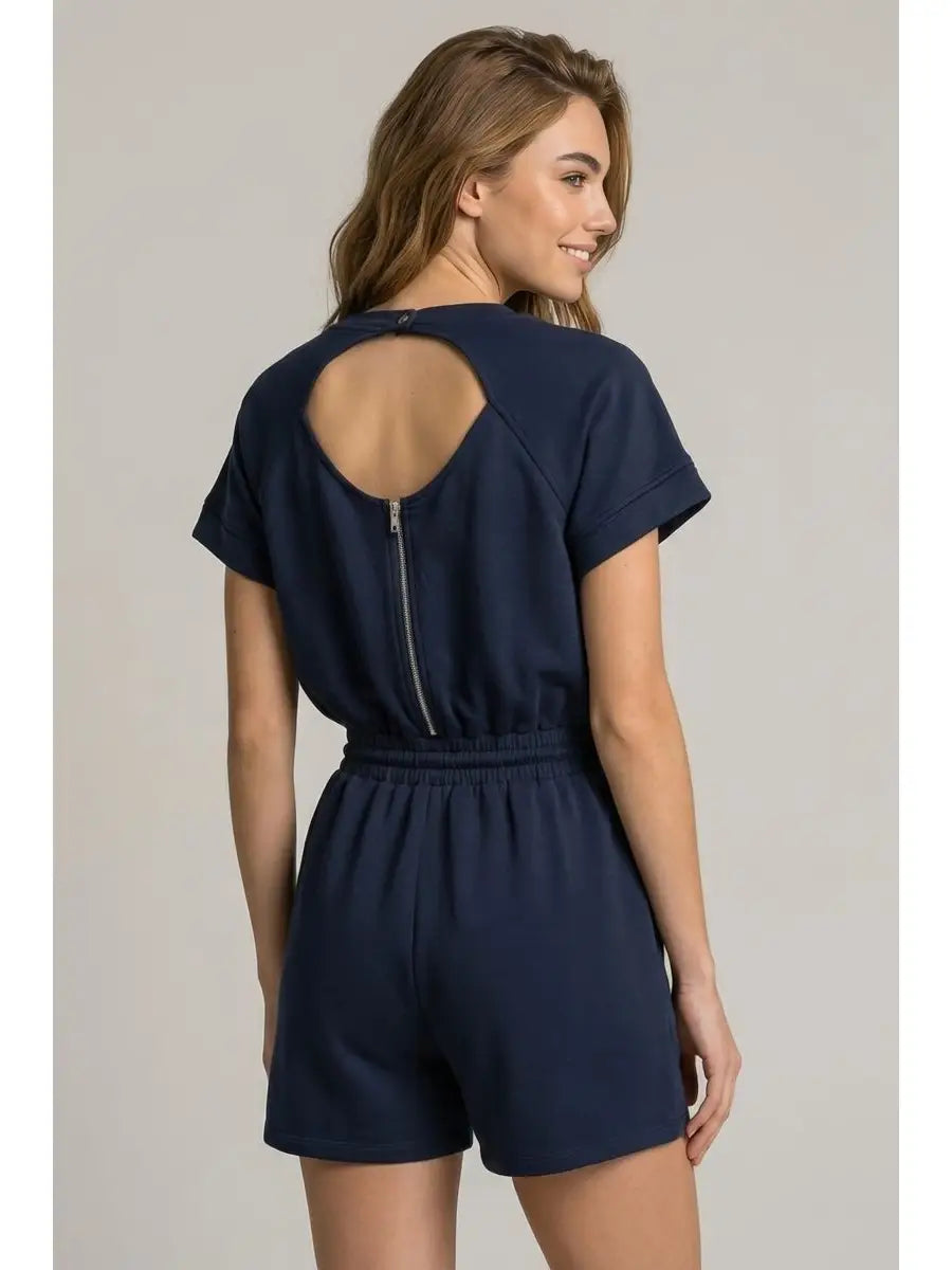 Buttery Soft Brushed Modal Back-Cutout Romper ✨
