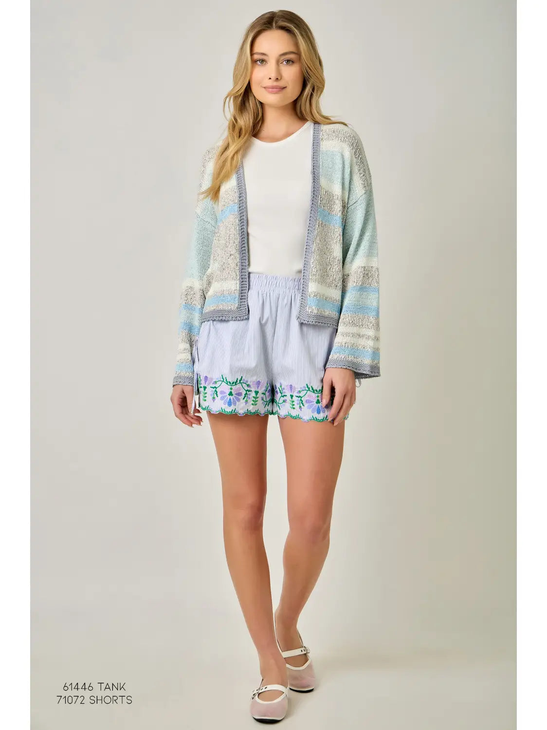 Multistripe Sweater Cardigan
