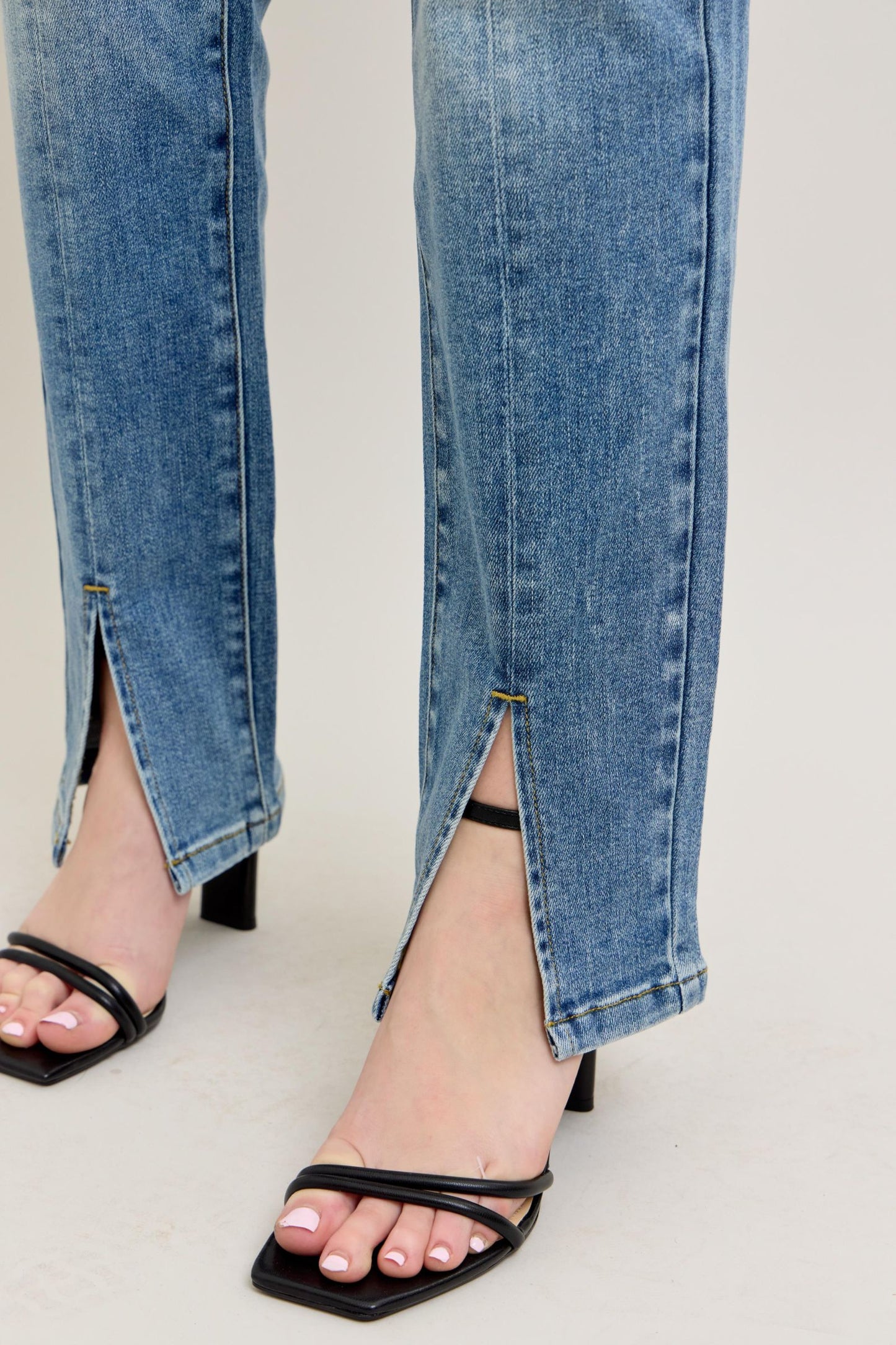 Vintage Wash Front Seam & Slit Straight Judy Blue