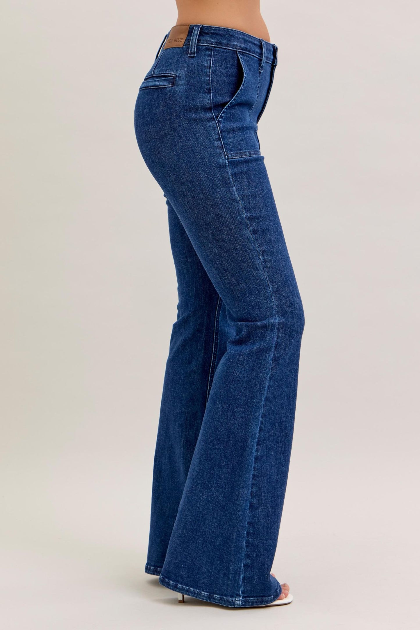 Judy Blue Flare With Patch Pockets