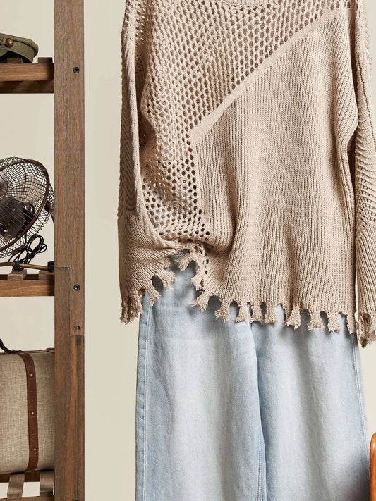 Multi Texture Sweater (Grey) 🩶