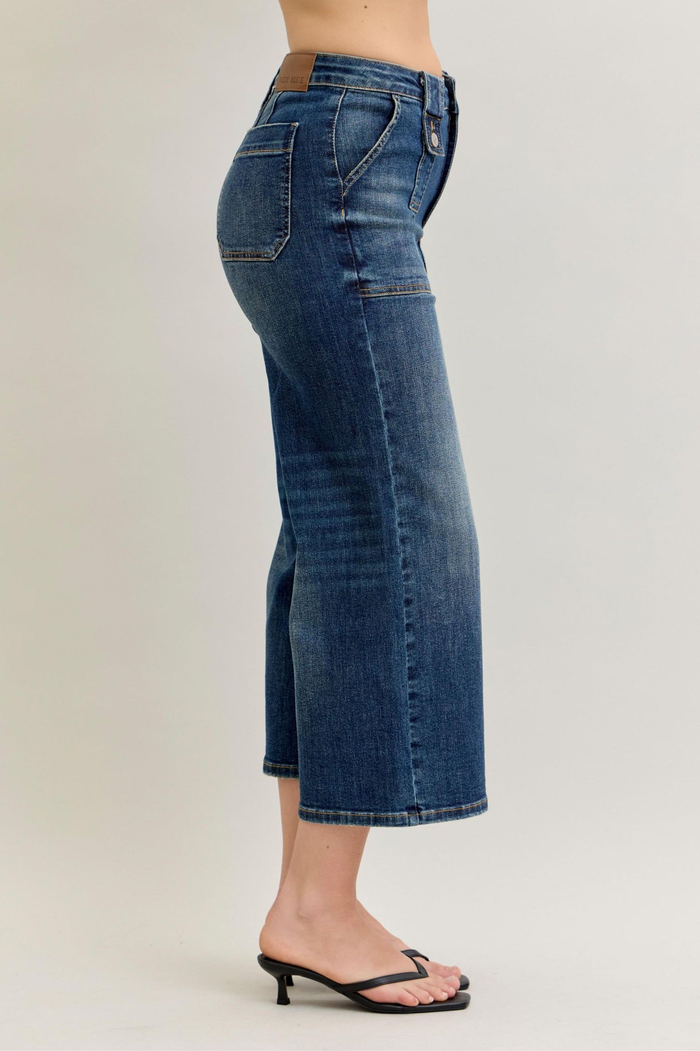 Wide Crop Utility & Patch Pocket Judy Blue