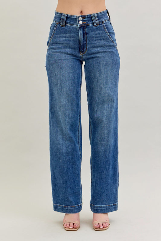 Double Button Wide Leg Judy Blue