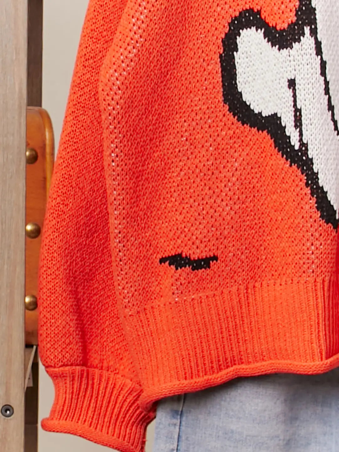 Halloween Spooky Face Ghost Knit 🧡